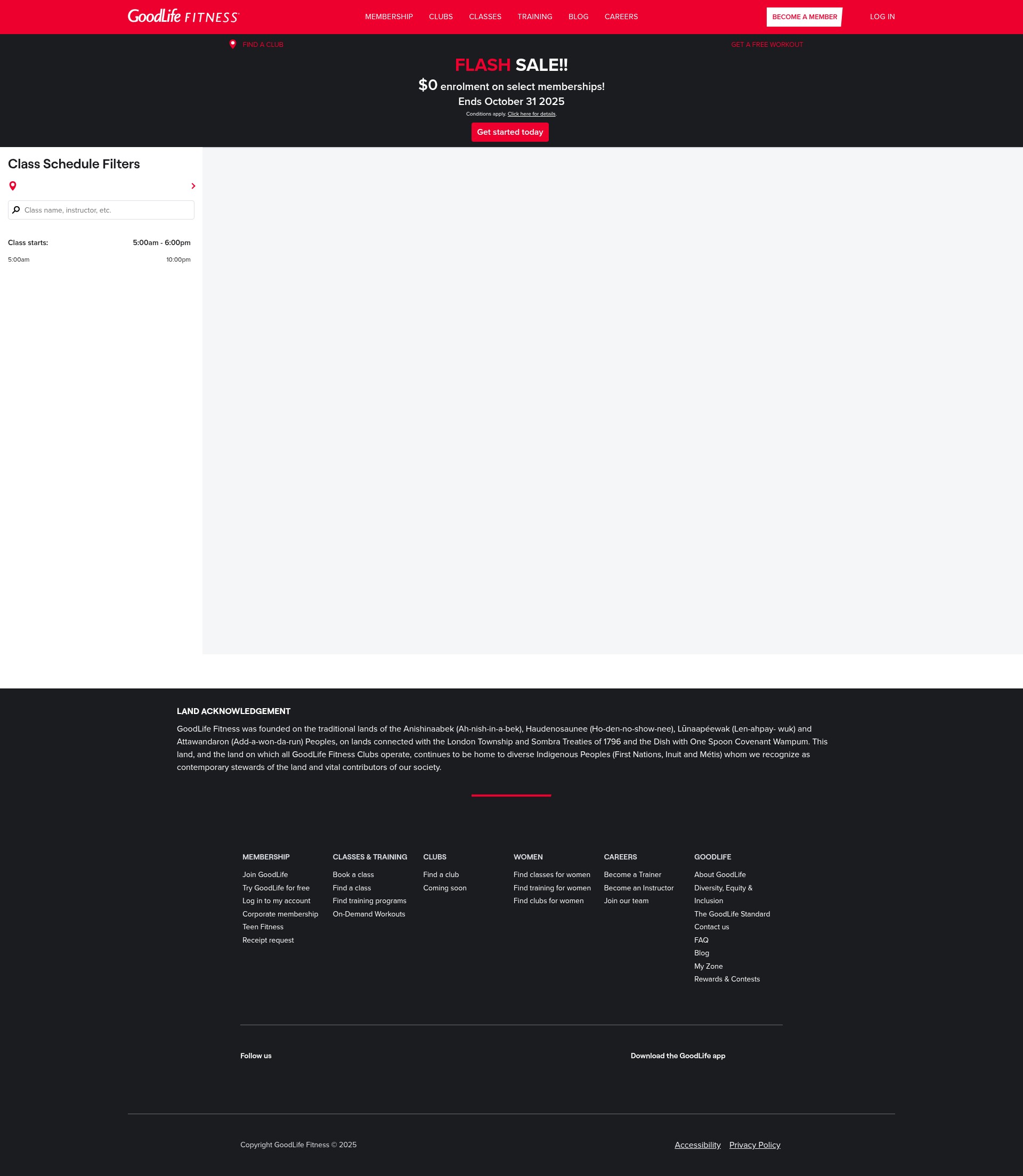 Screenshot of www.goodlifefitness.com