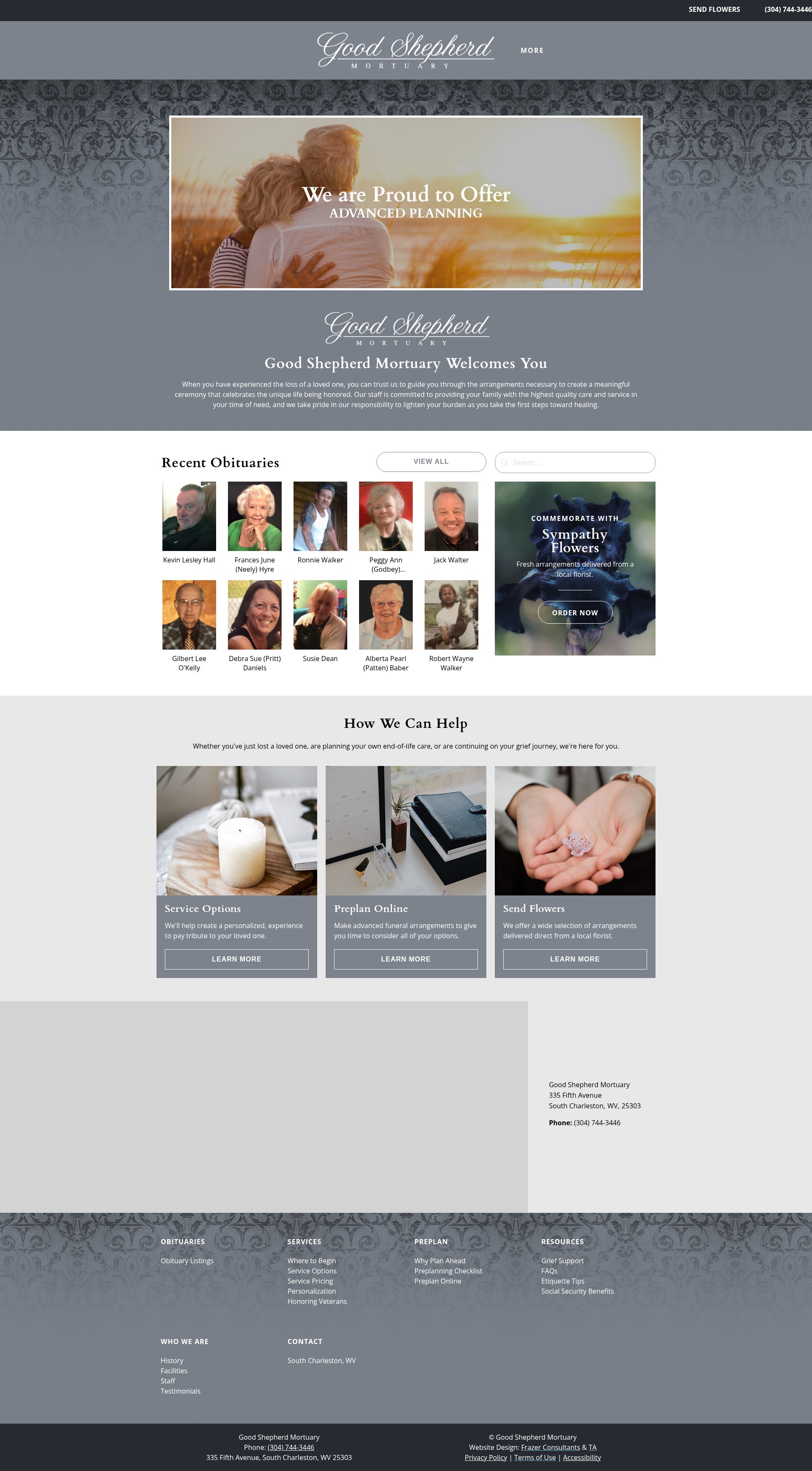 Screenshot of www.goodshepherdmortuarywv.com