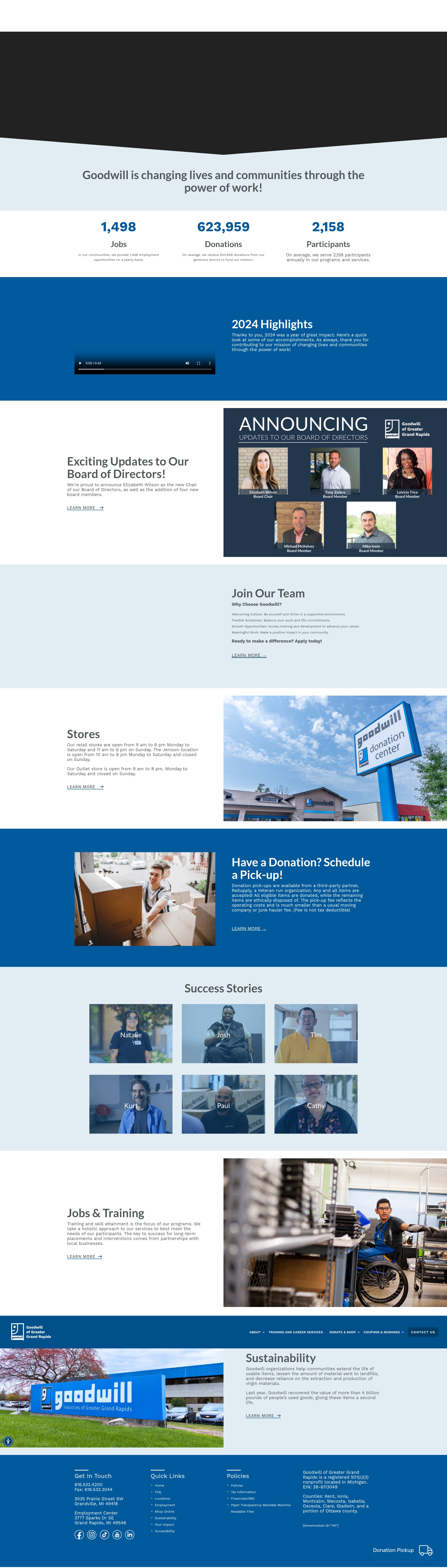 Screenshot of www.goodwillgr.org