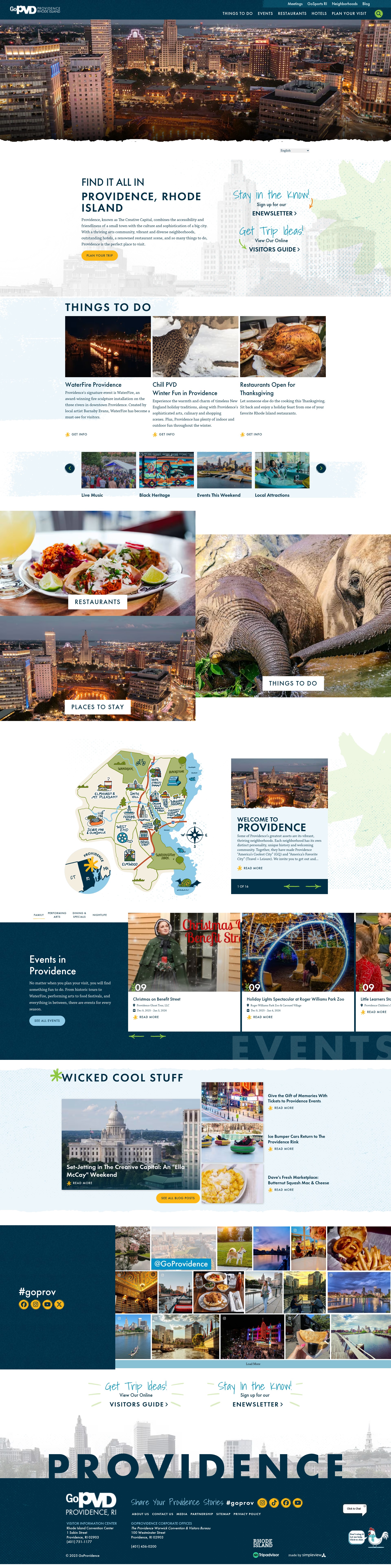 Screenshot of www.goprovidence.com