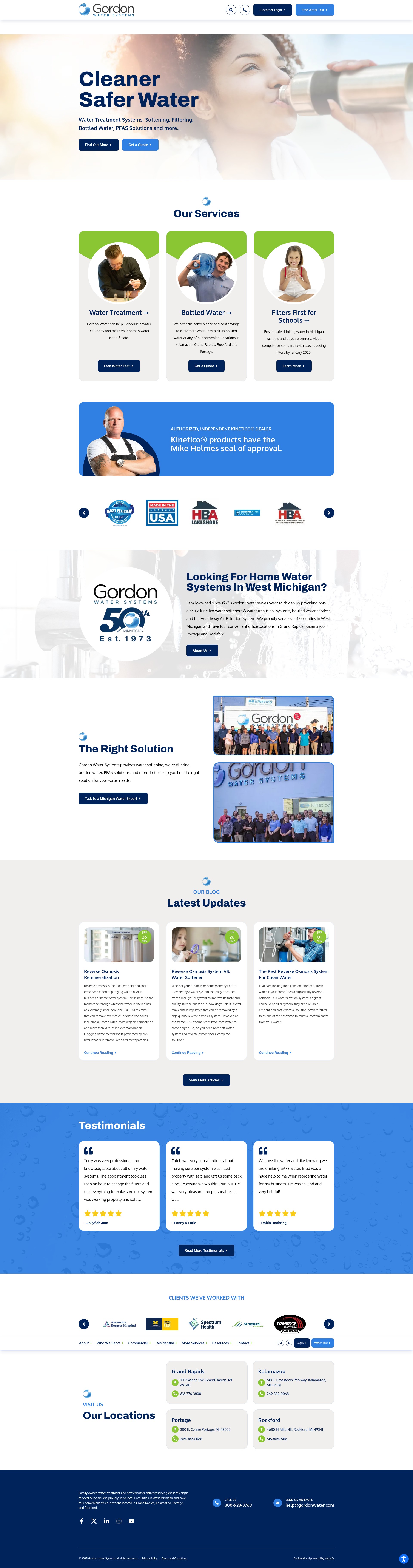 Screenshot of www.gordonwater.com