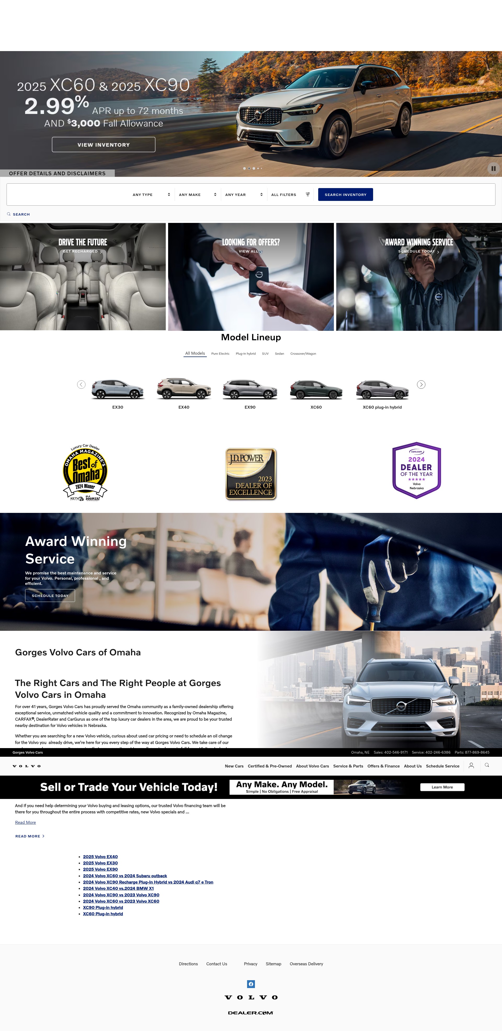 Screenshot of www.gorgesvolvocars.com