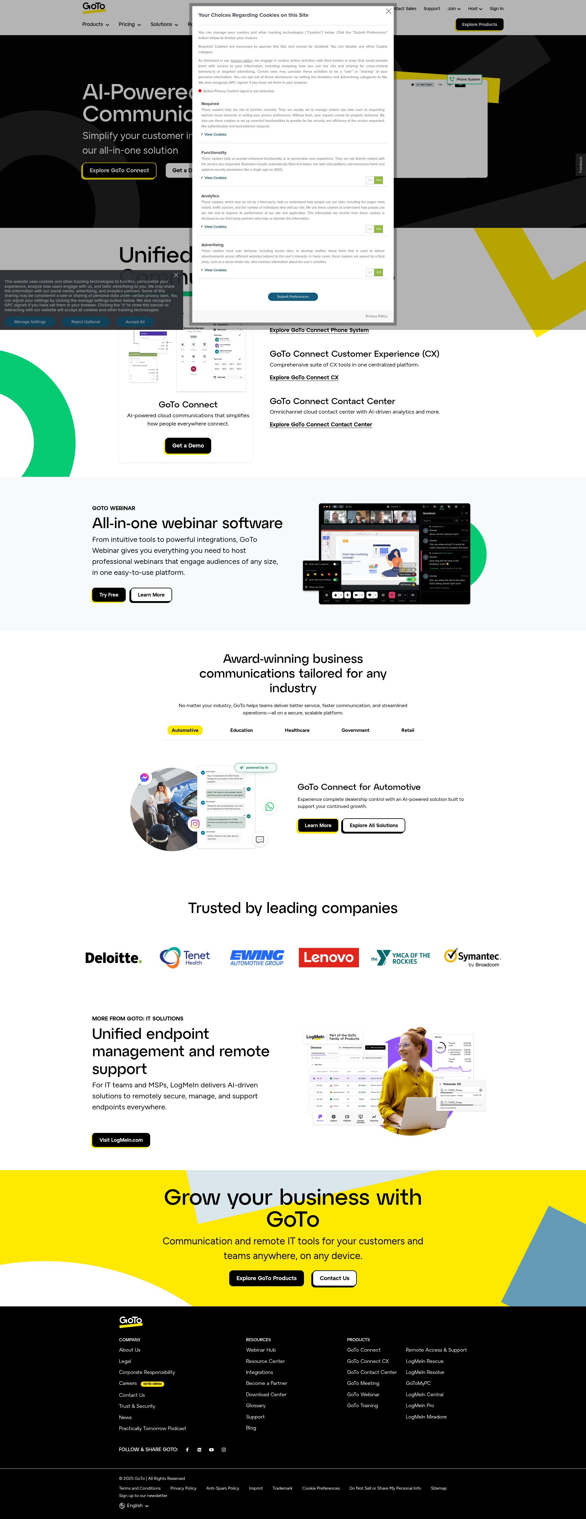 Screenshot of www.goto.com