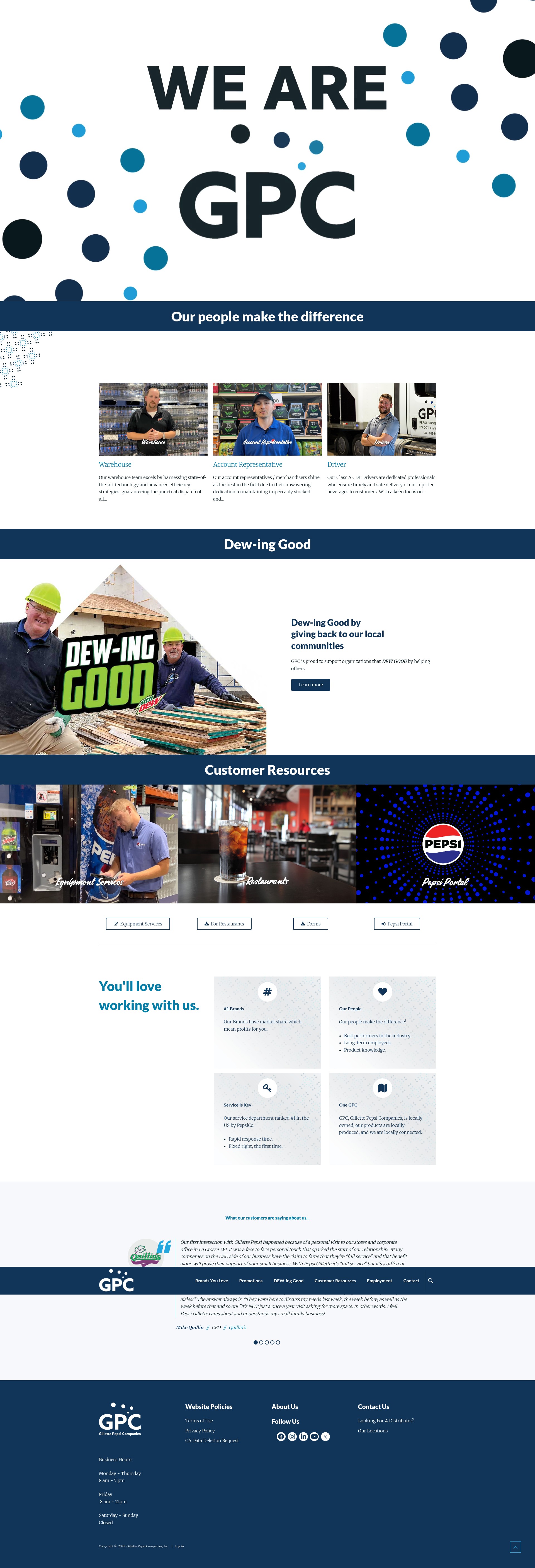 Screenshot of www.gpcbeverage.com