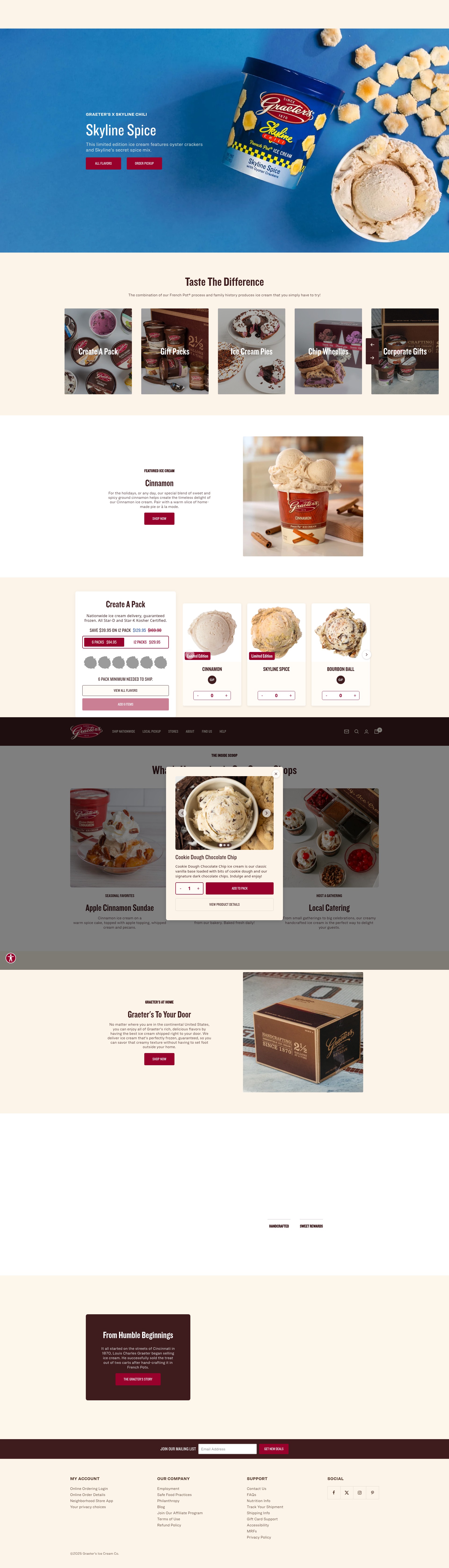 Screenshot of www.graeters.com