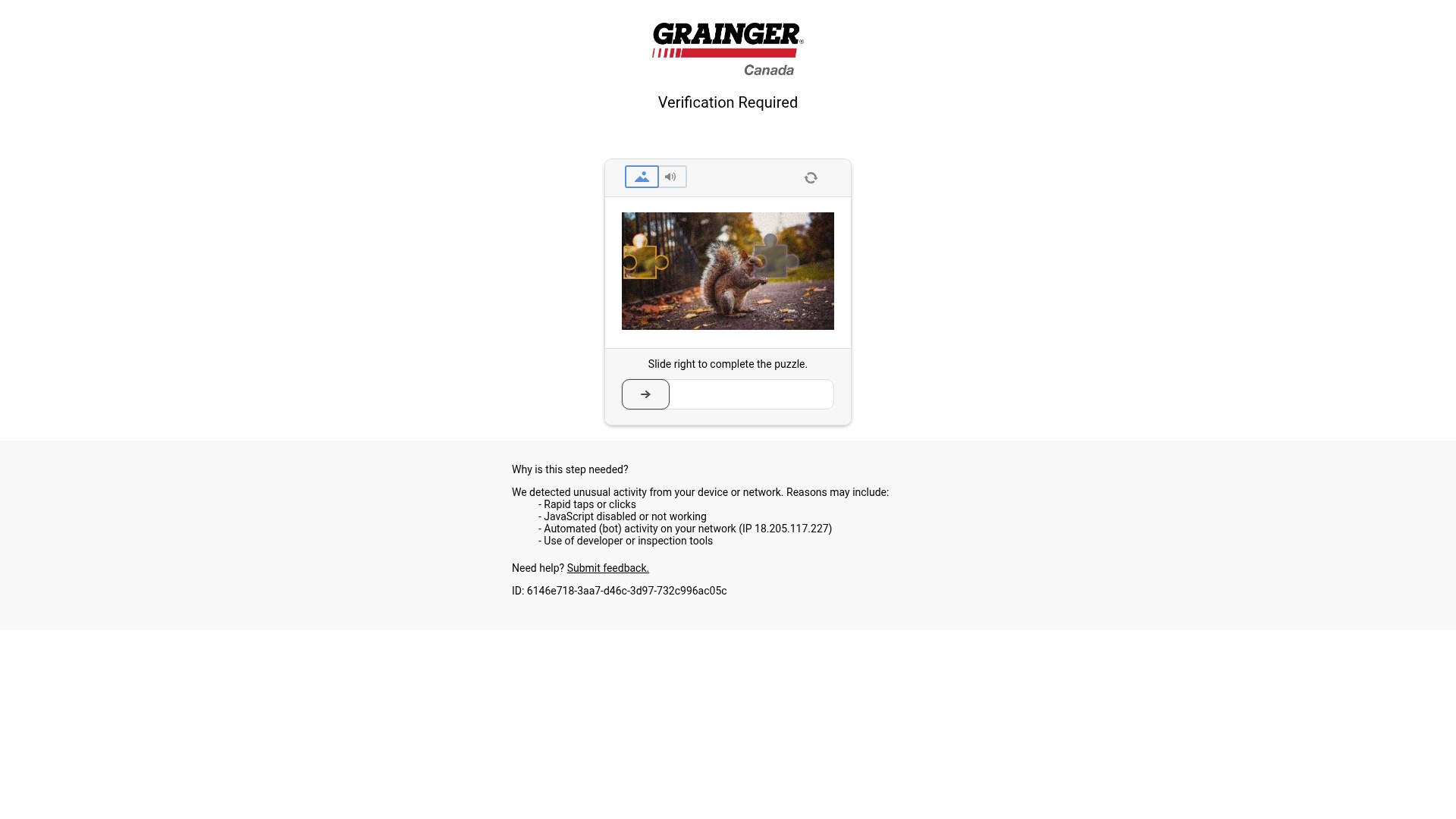 Screenshot of www.grainger.ca