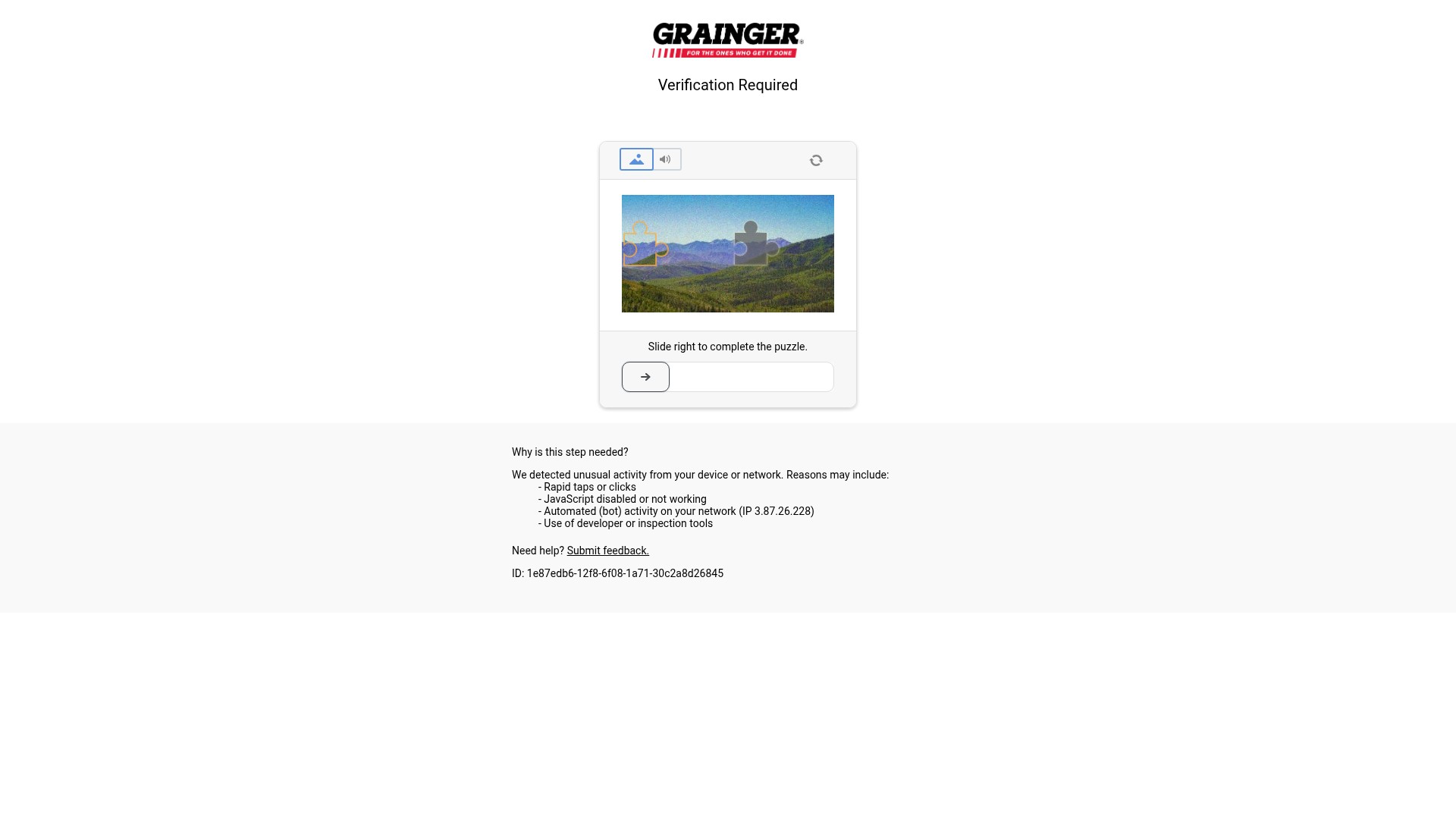 Screenshot of www.grainger.com