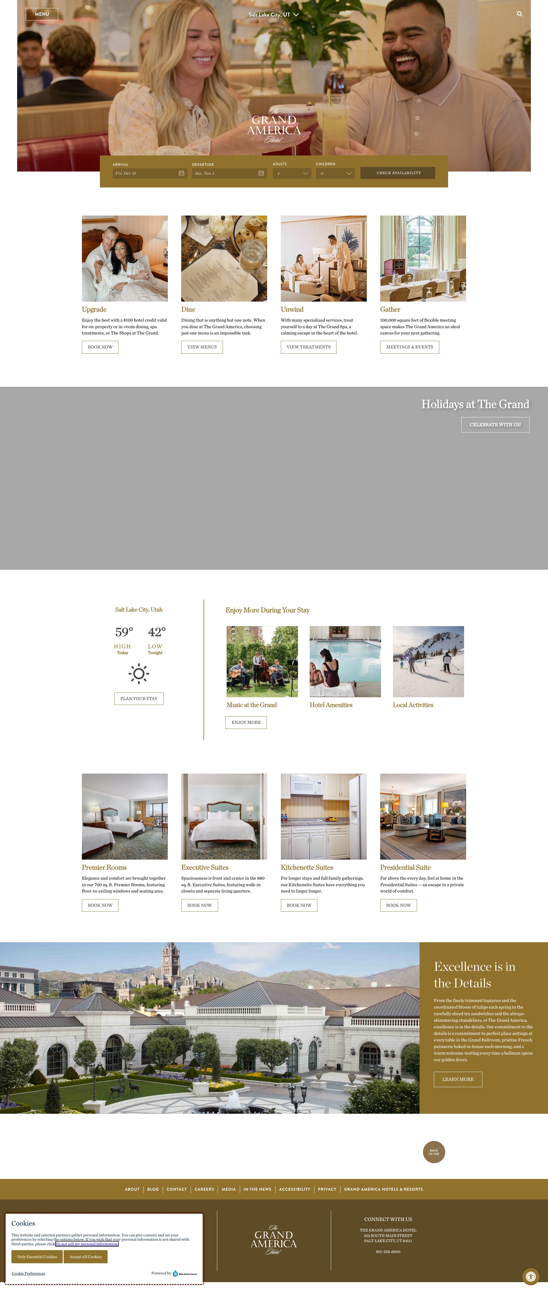 Screenshot of www.grandamerica.com