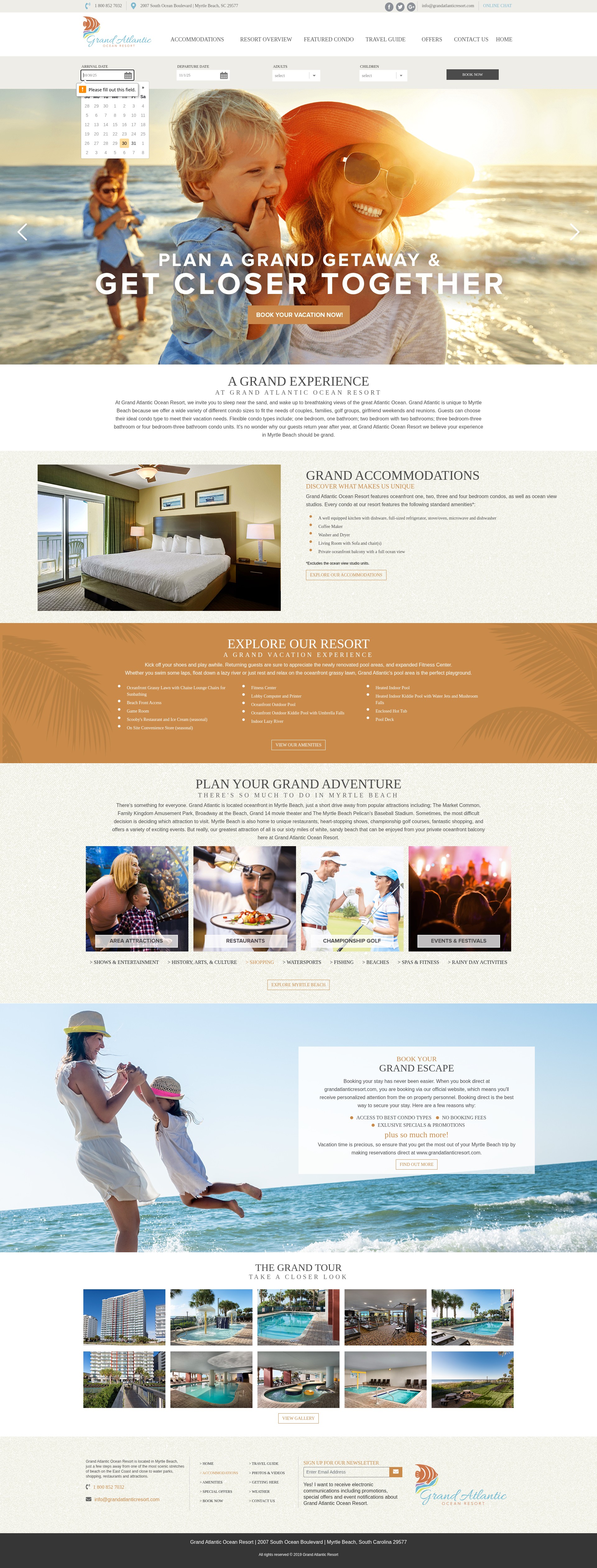 Screenshot of www.grandatlanticresort.com