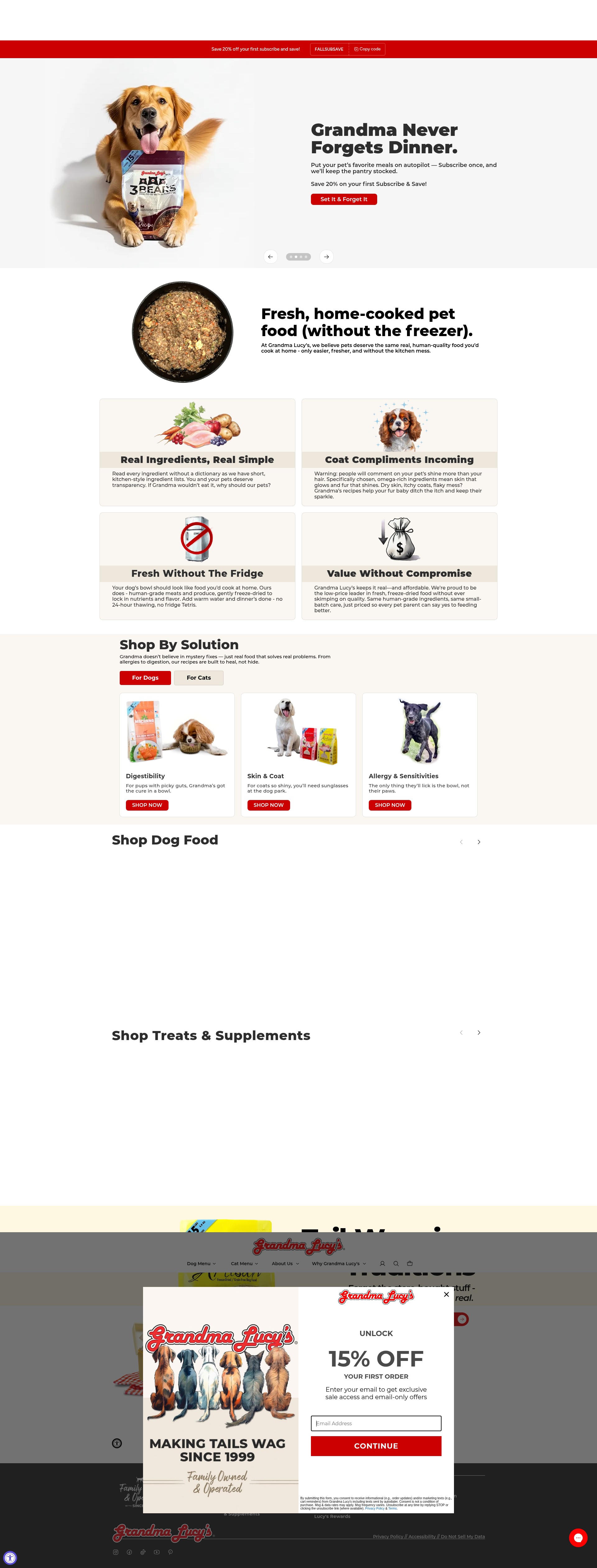 Screenshot of www.grandmalucys.com