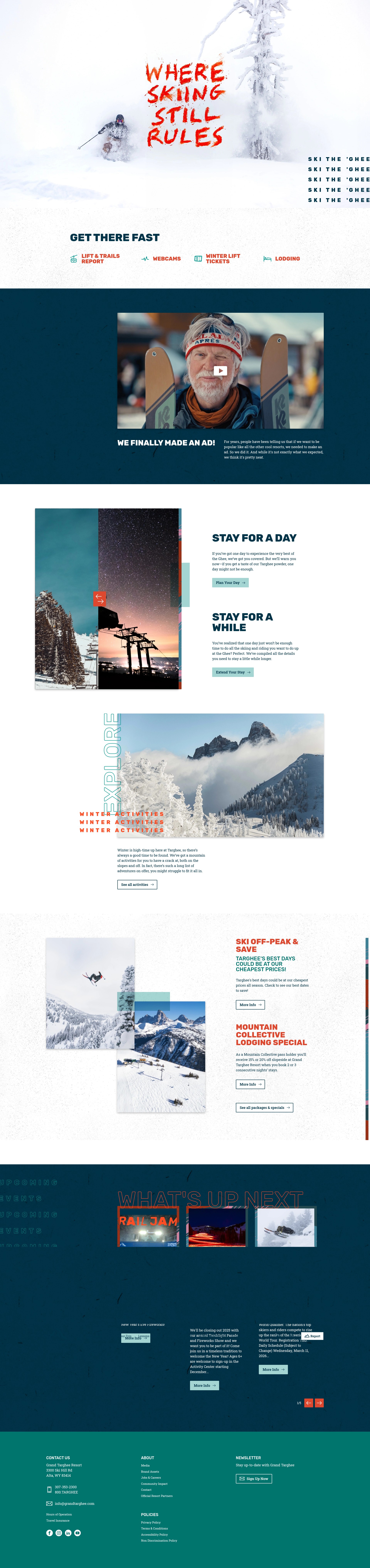 Screenshot of www.grandtarghee.com