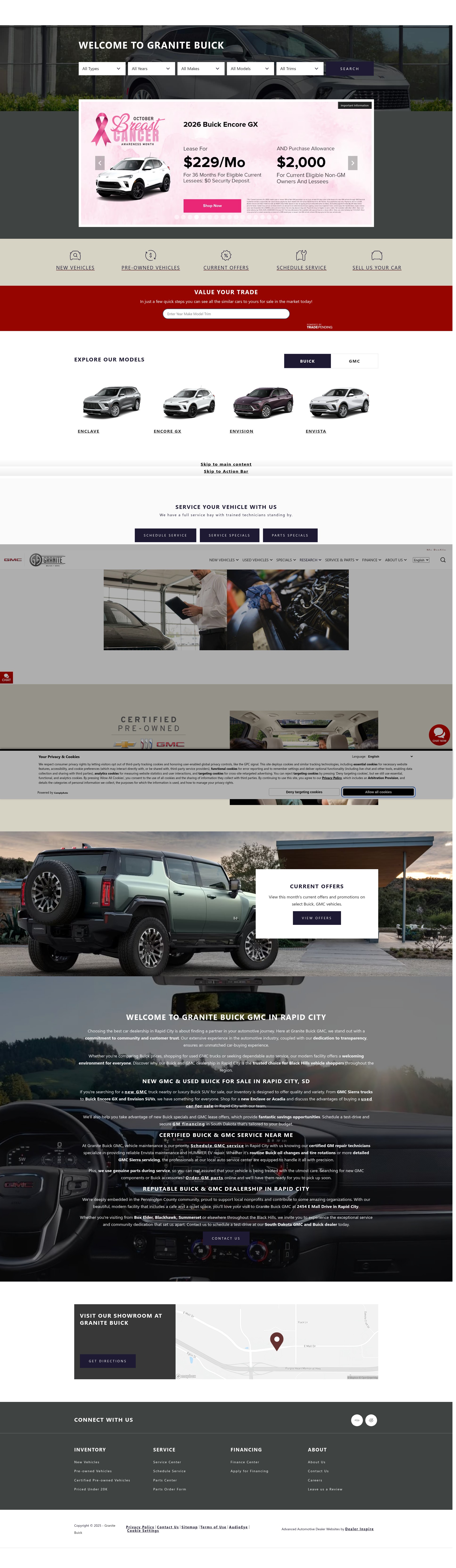 Screenshot of www.granitebuickgmc.com