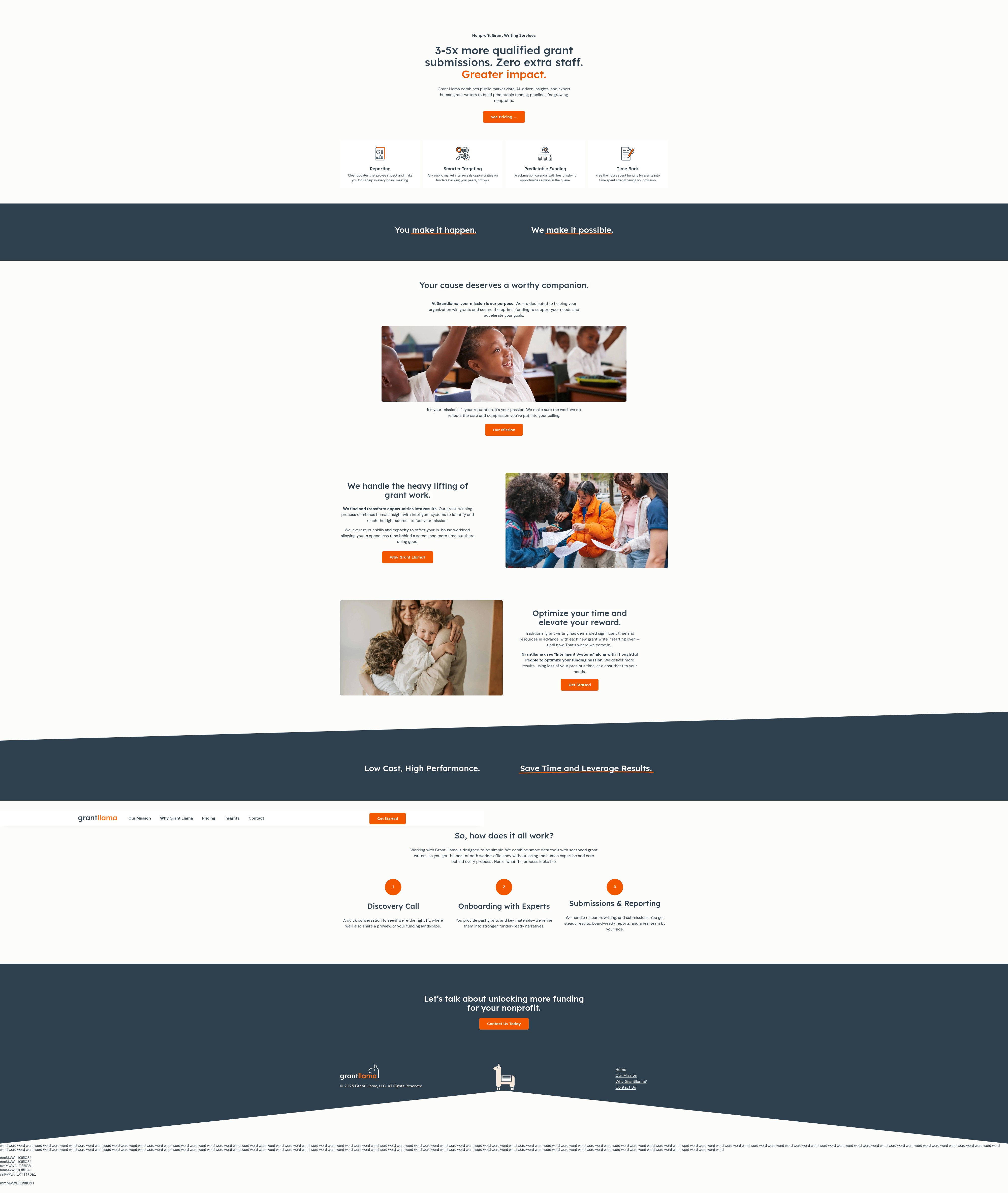 Screenshot of www.grantllama.com