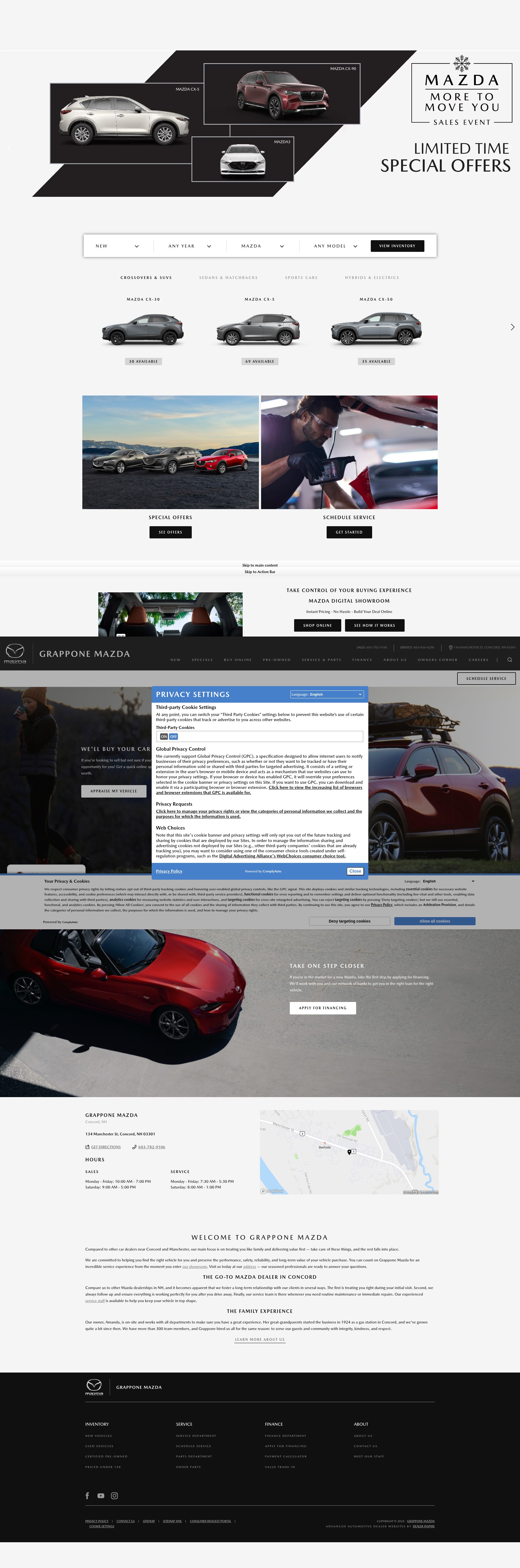Screenshot of www.grapponemazda.com