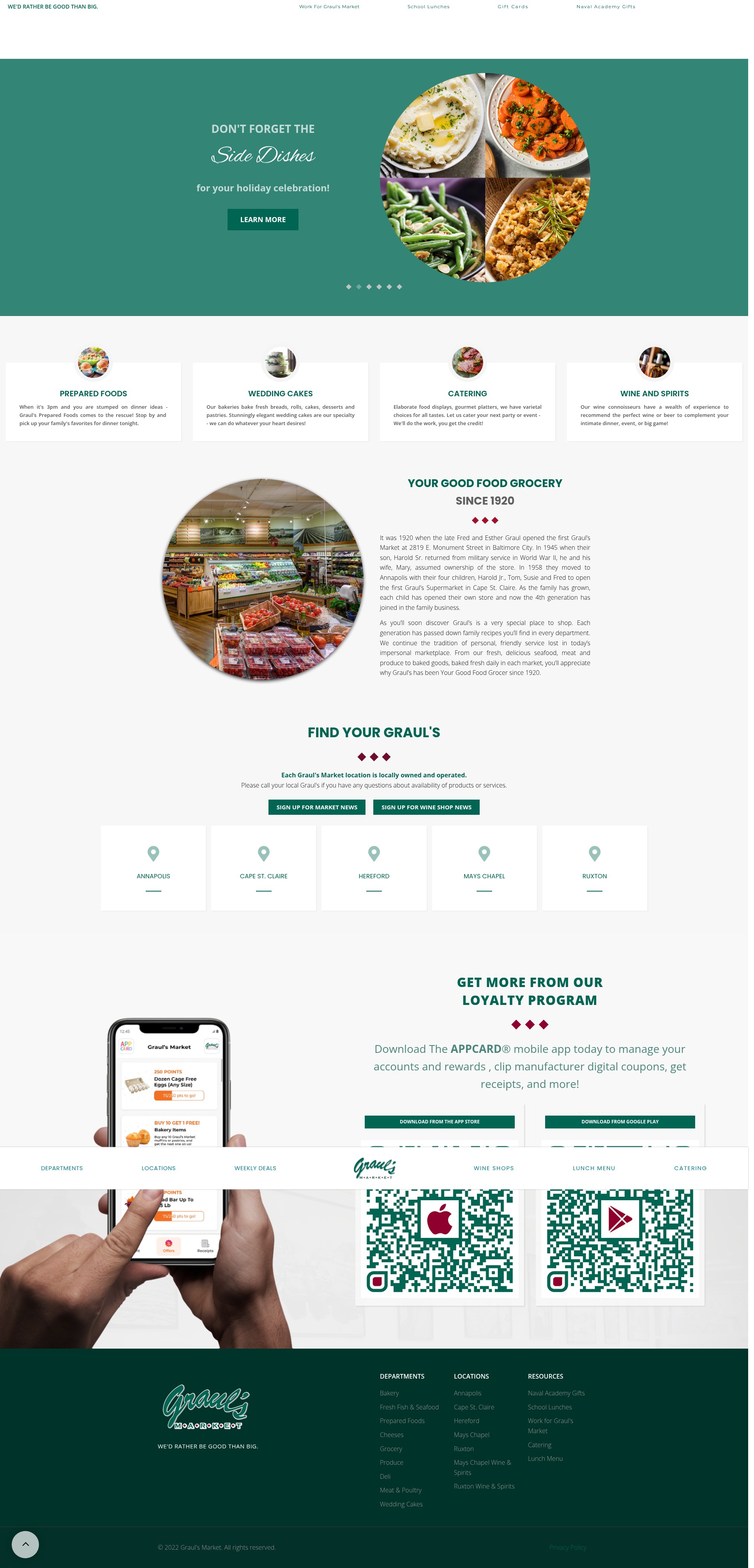Screenshot of www.graulsmarket.com