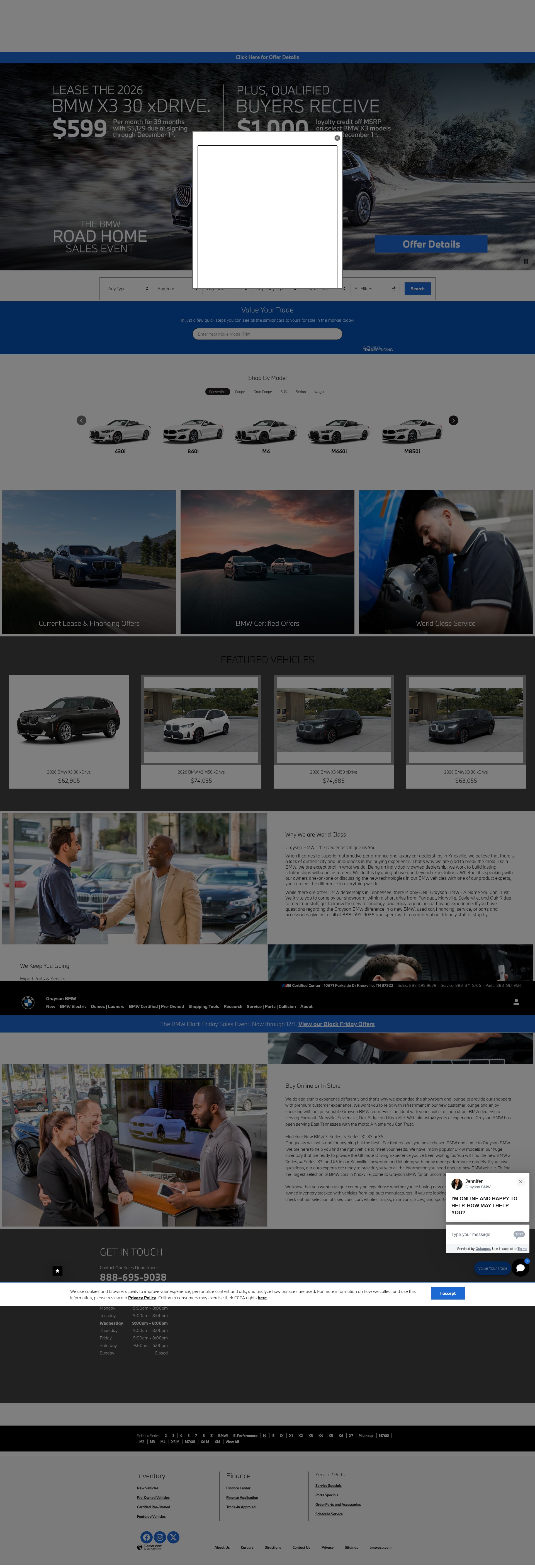 Screenshot of www.graysonbmw.com