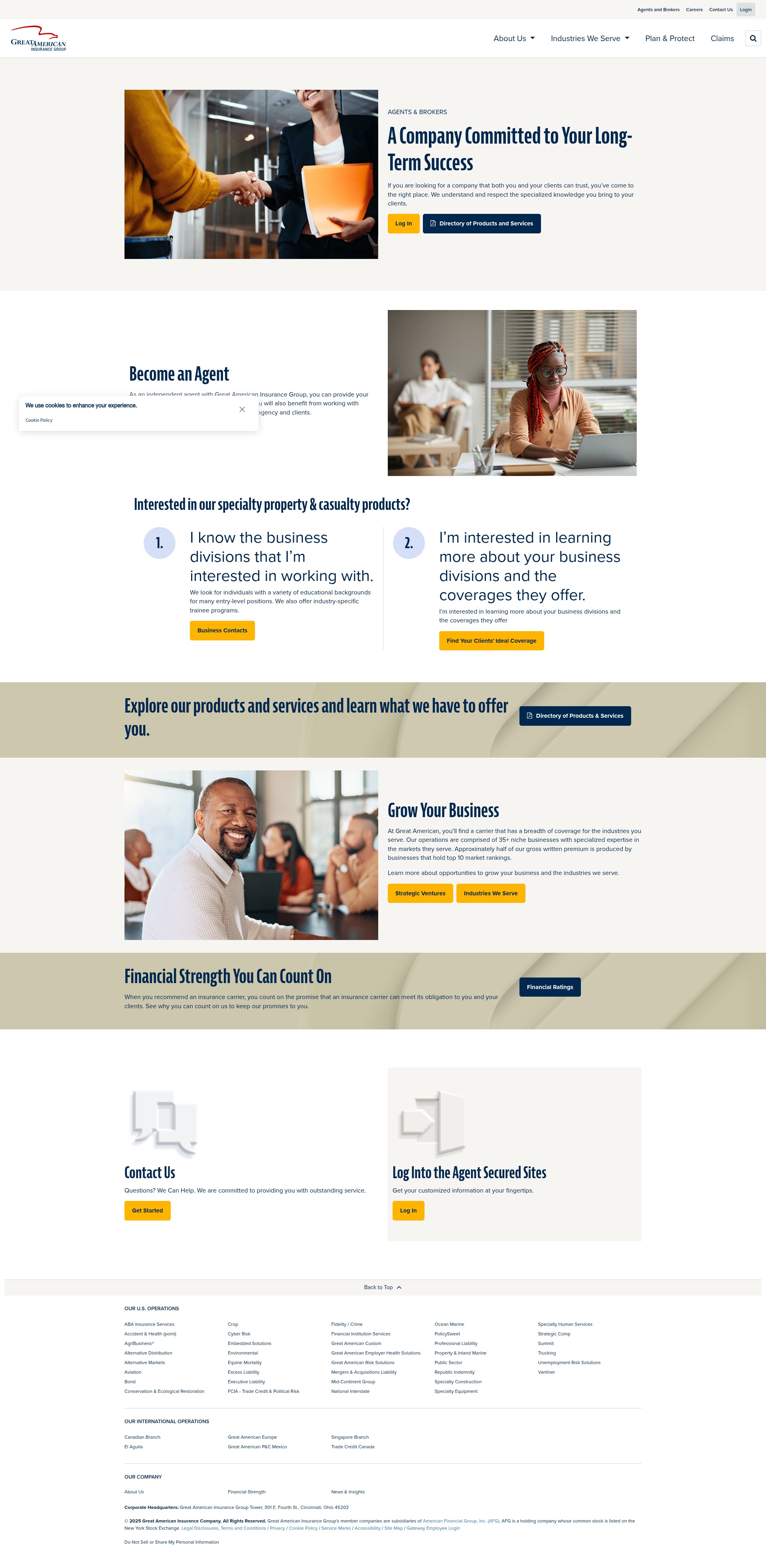 Screenshot of www.greatamericaninsurancegroup.com