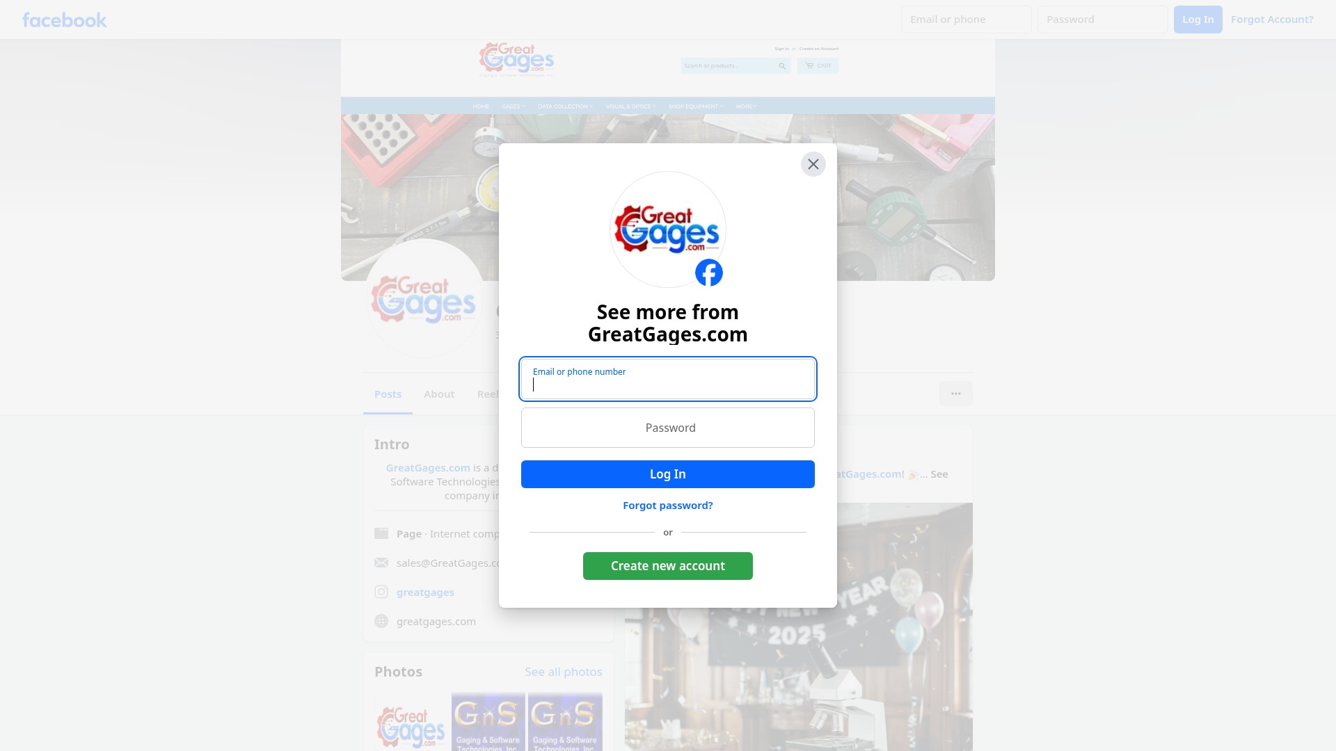 Screenshot of www.greatgages.com