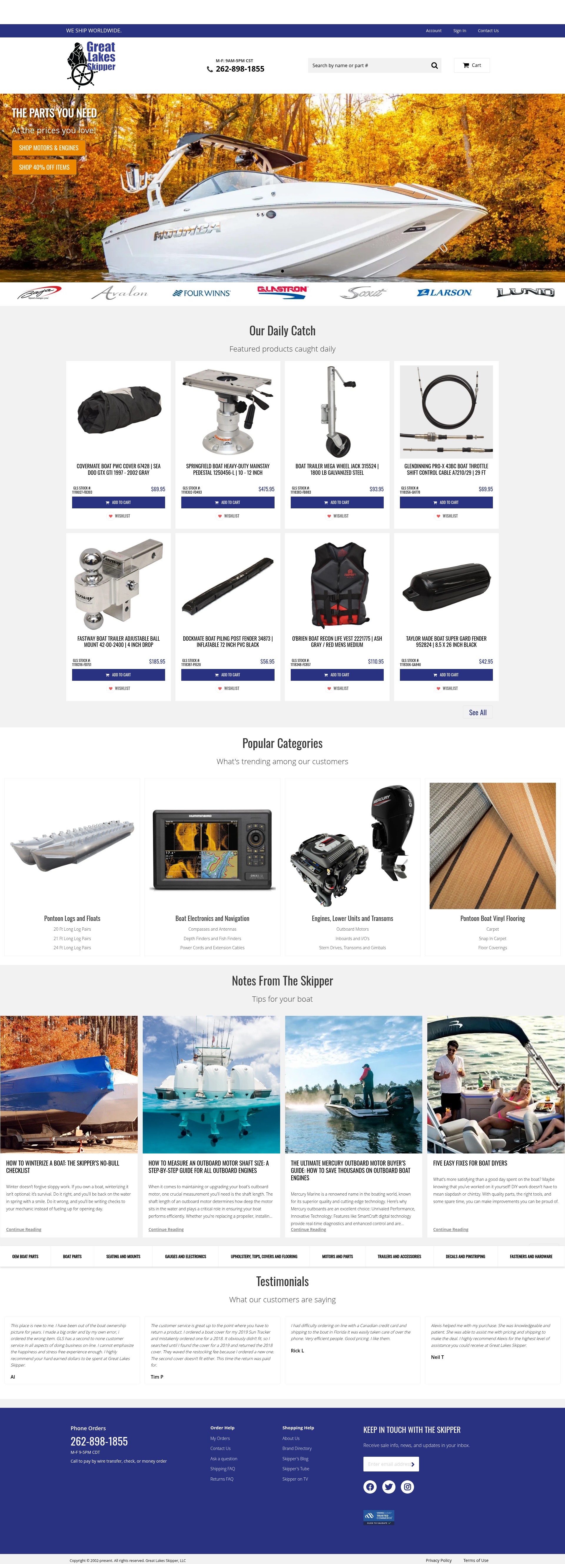 Screenshot of www.greatlakesskipper.com