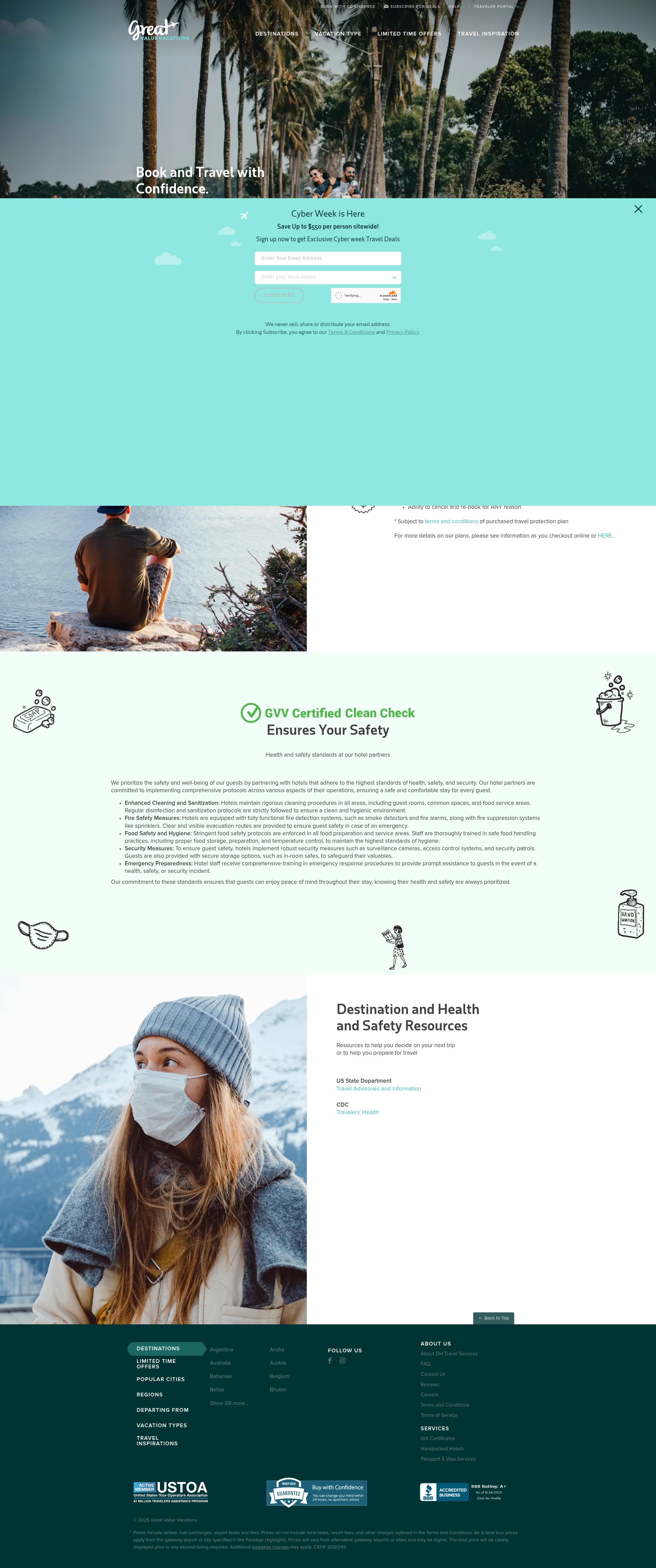 Screenshot of www.greatvaluevacations.com