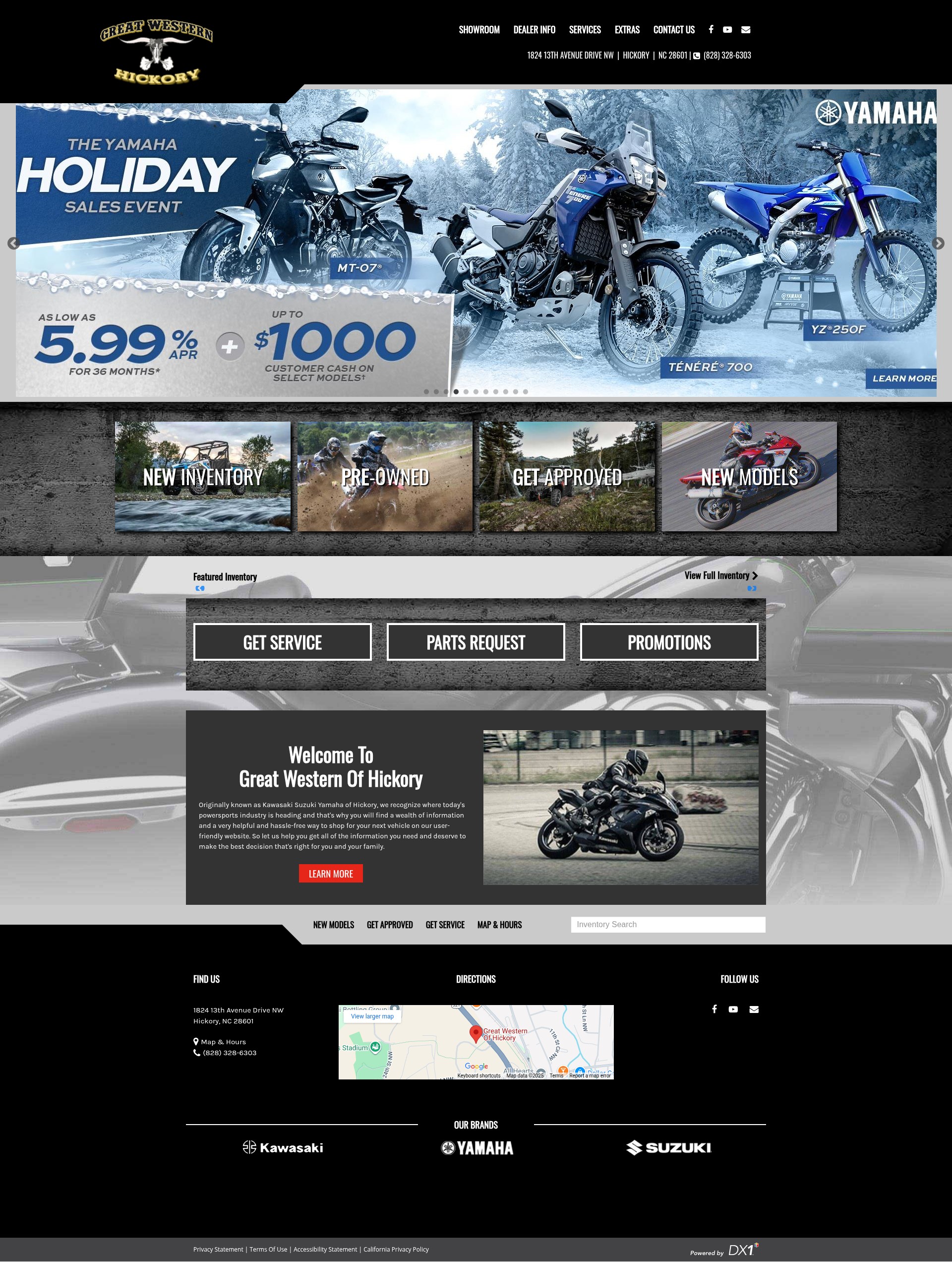 Screenshot of www.greatwesternofhickory.com