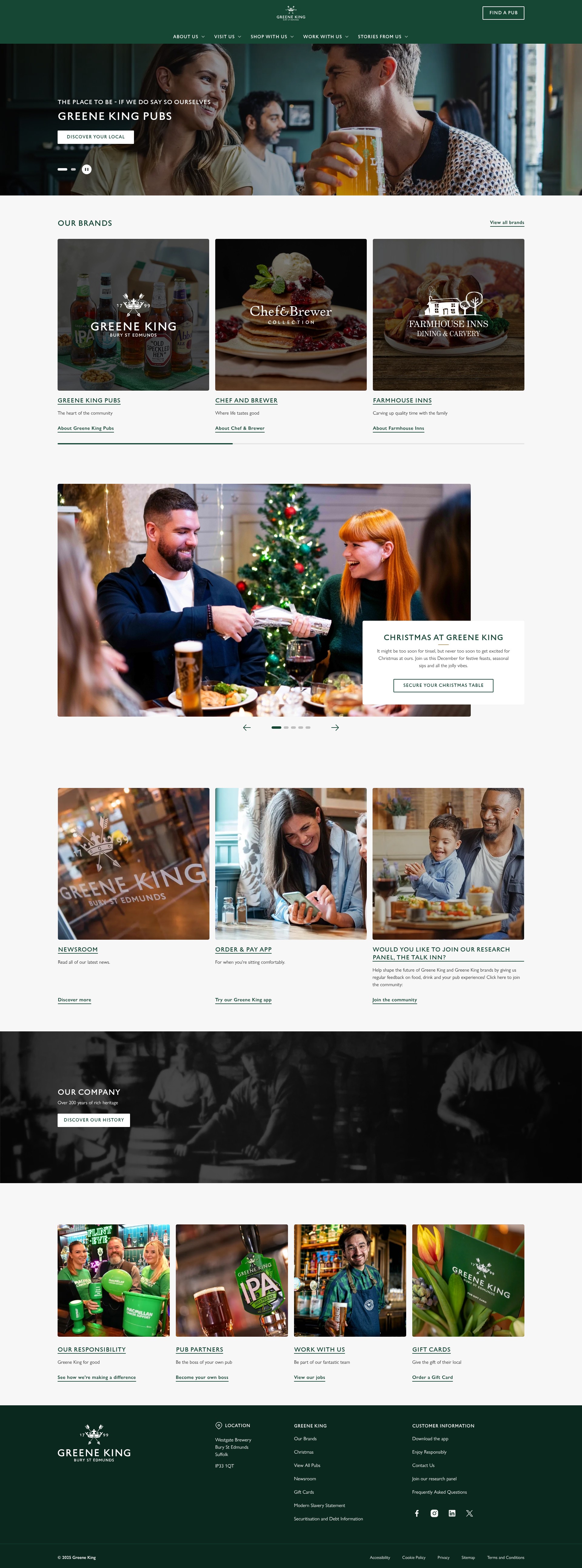 Screenshot of www.greeneking.co.uk