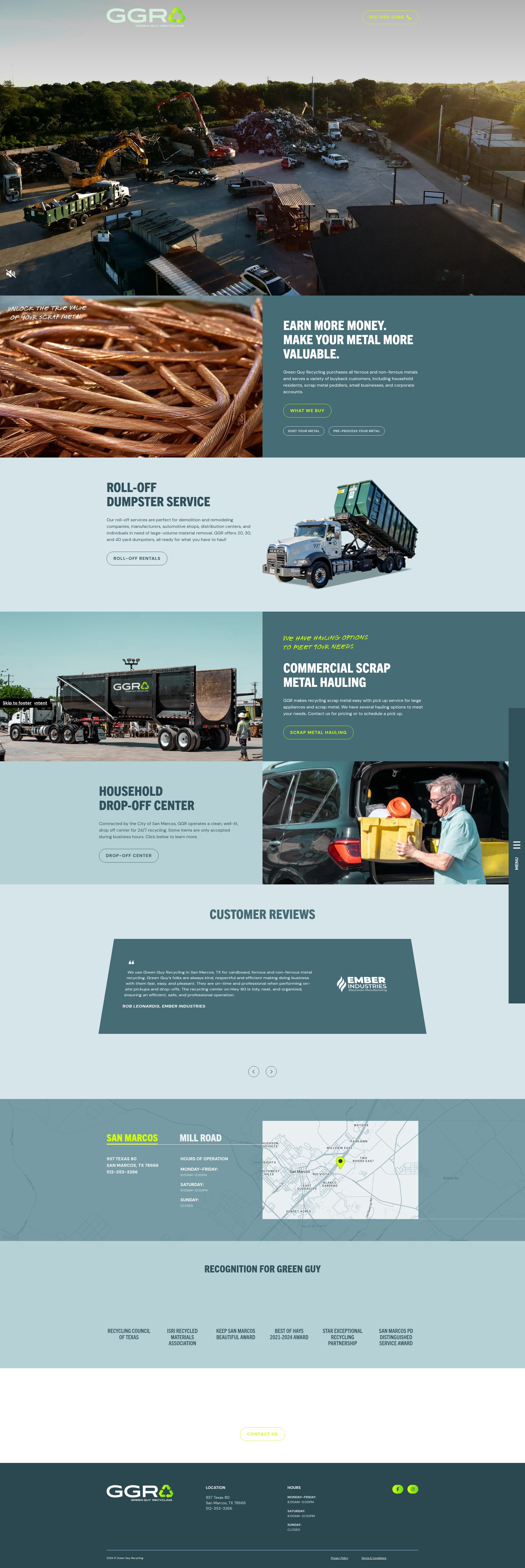 Screenshot of www.greenguyrecycling.com