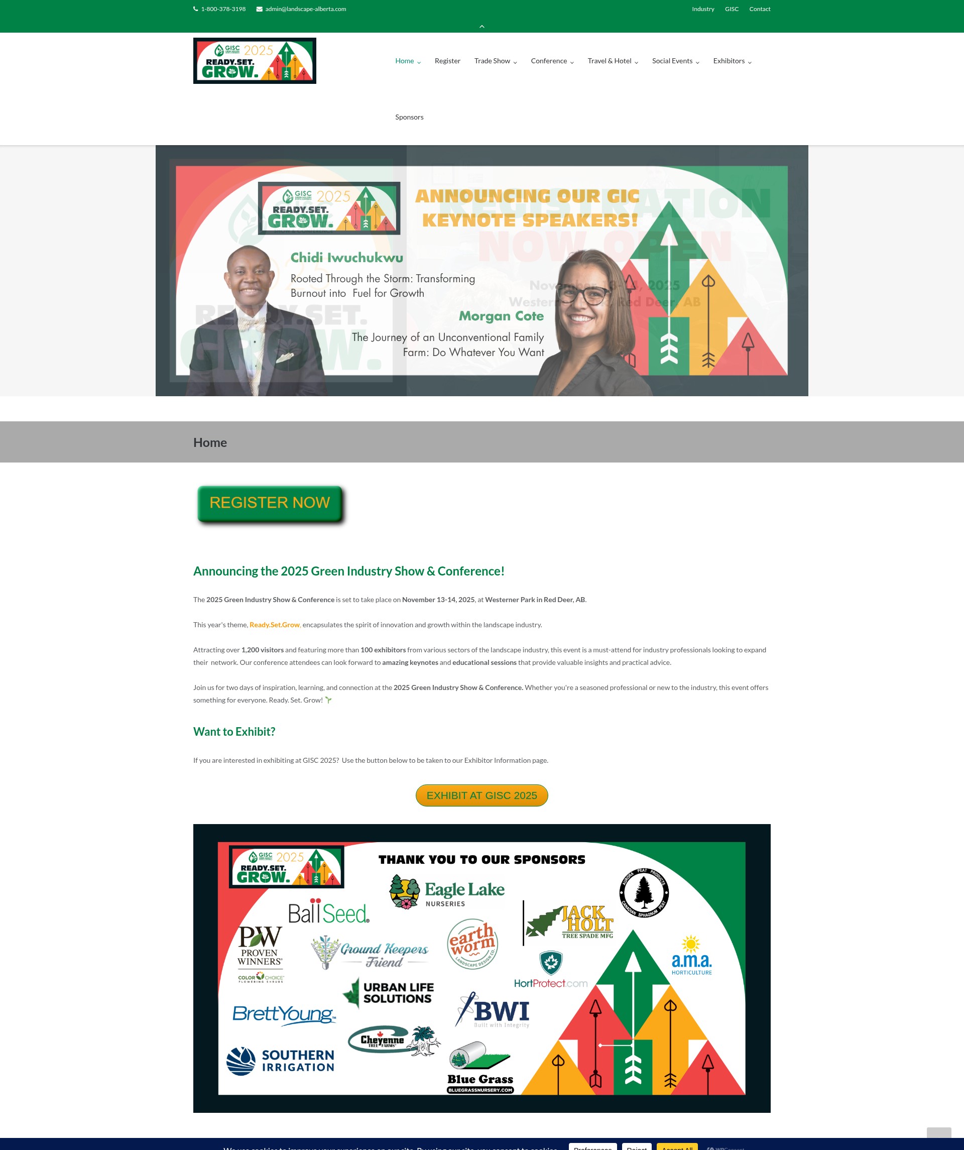 Screenshot of www.greenindustryshow.com
