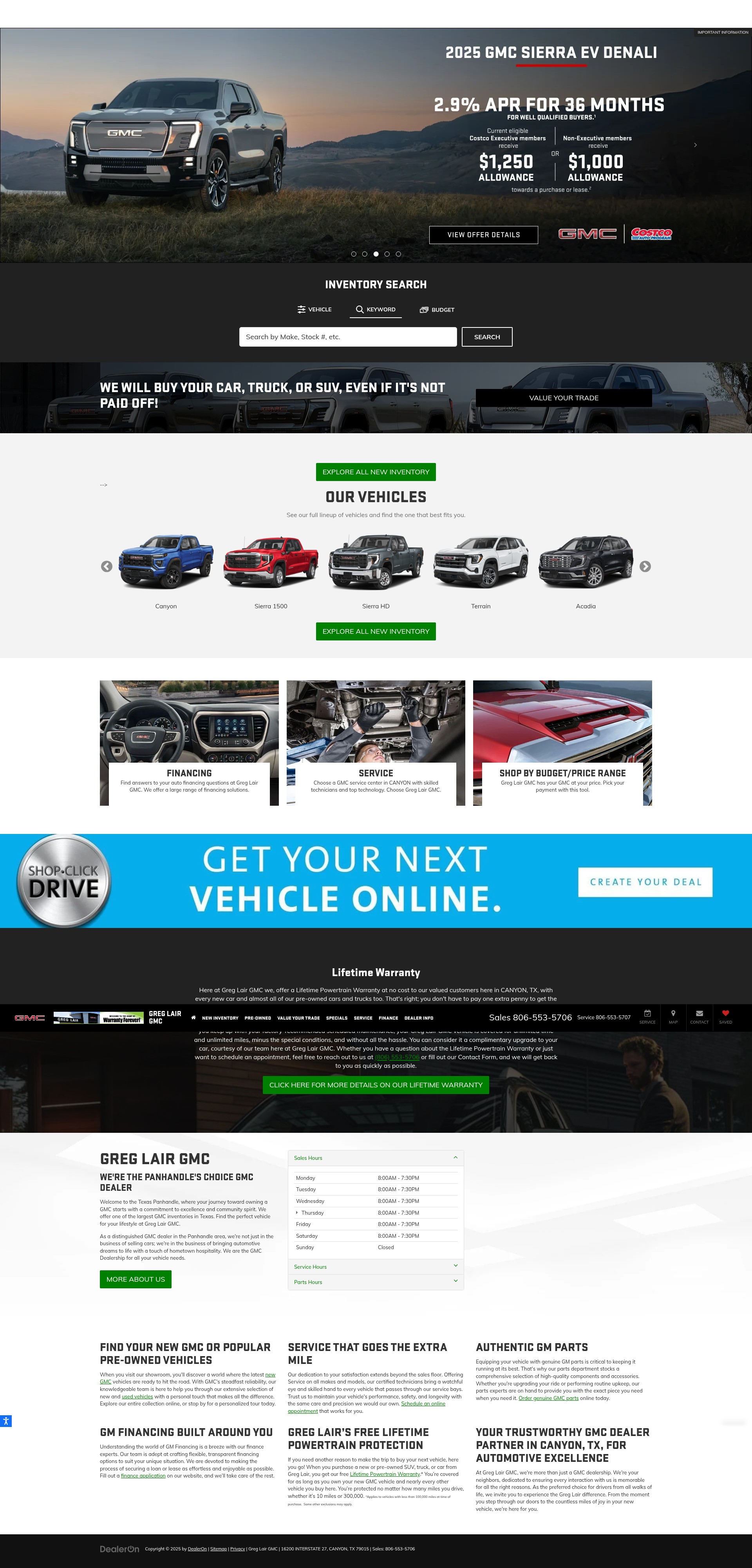 Screenshot of www.greglair.com