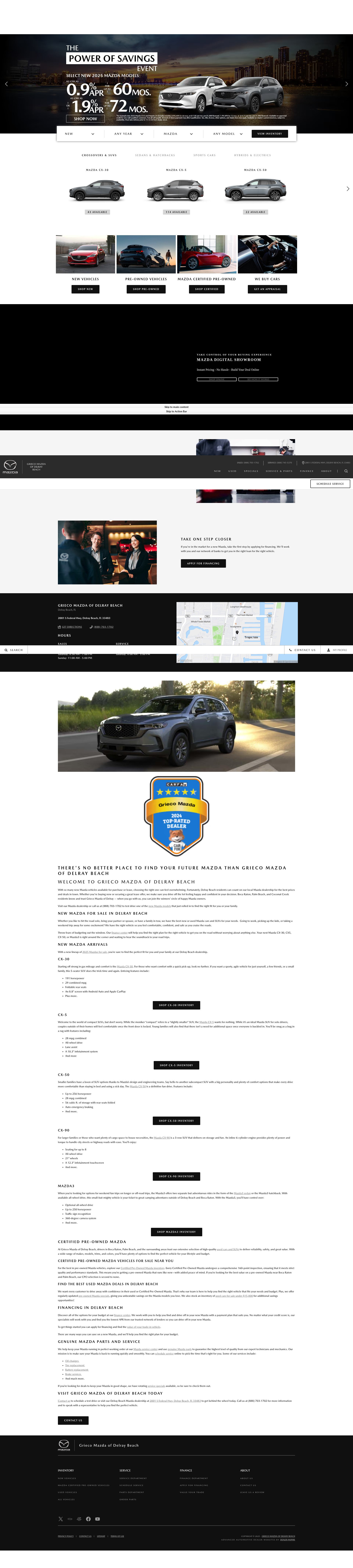 Screenshot of www.griecomazdadelray.com