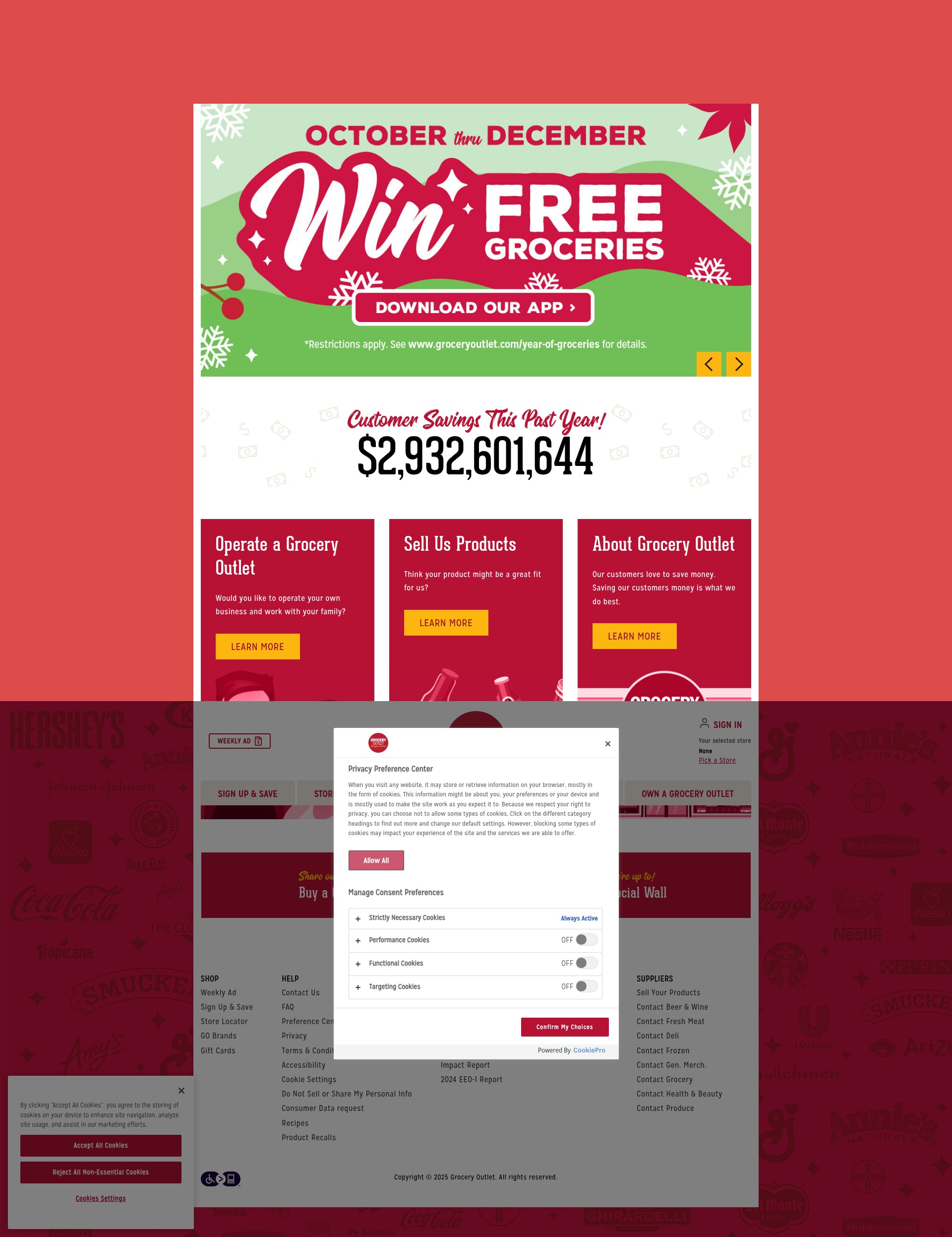 Screenshot of www.groceryoutlet.com