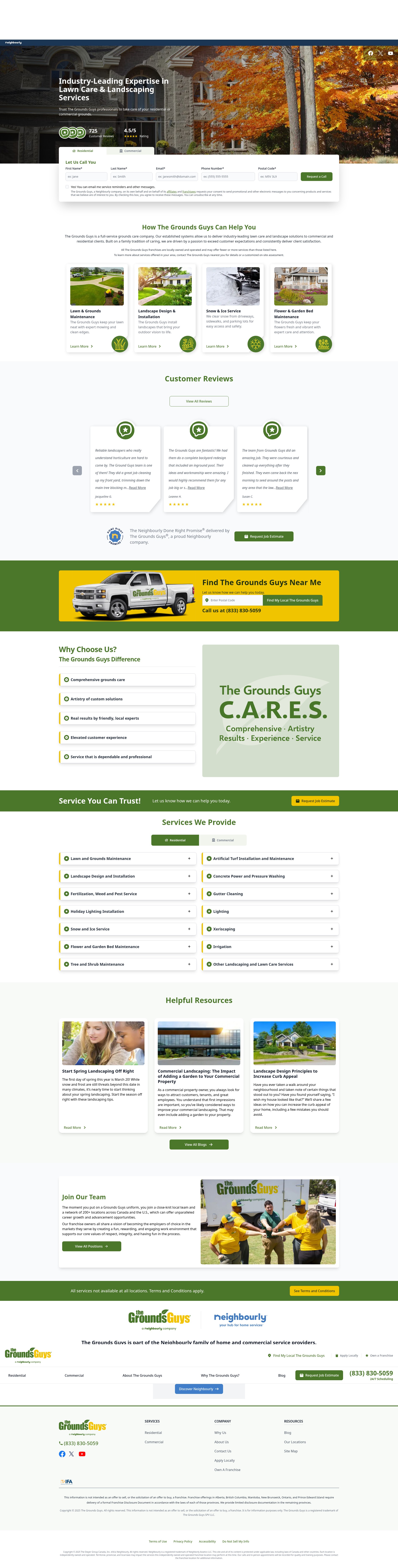 Screenshot of www.groundsguys.ca
