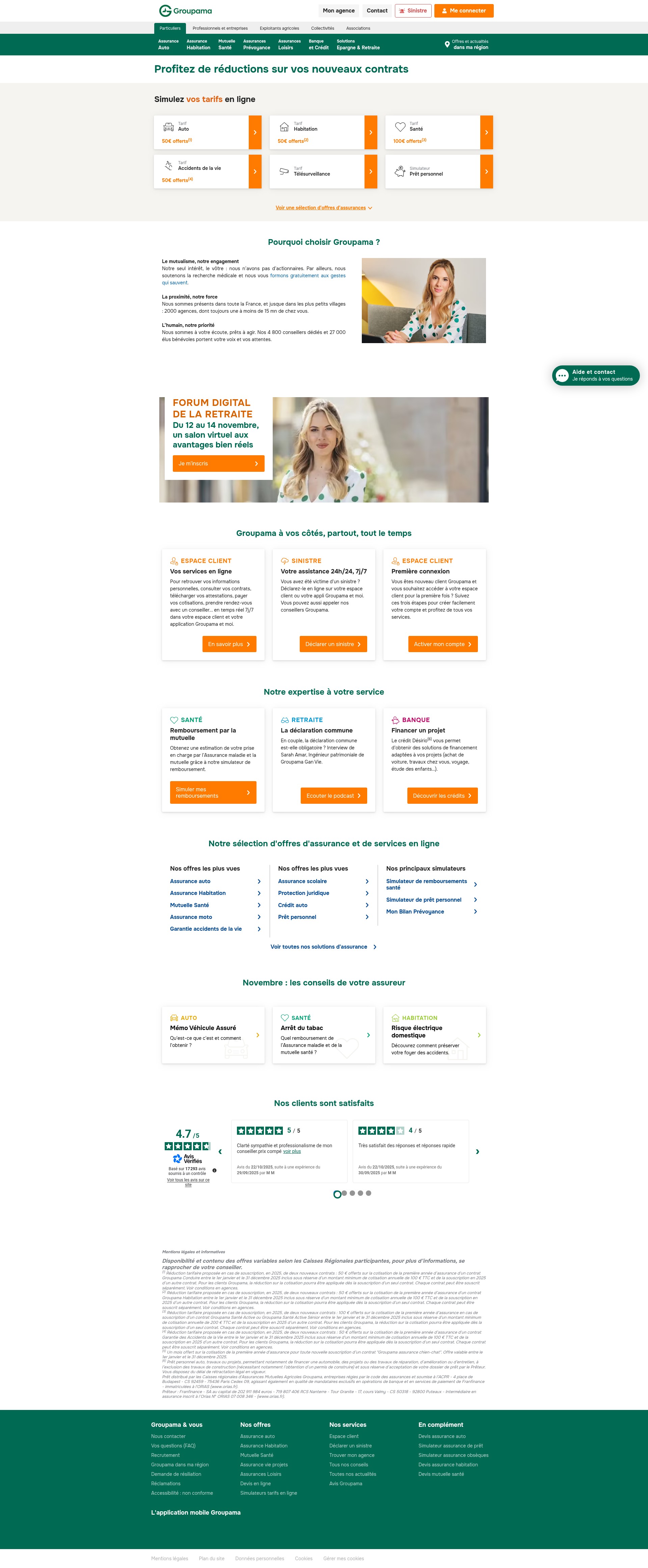 Screenshot of www.groupama.fr