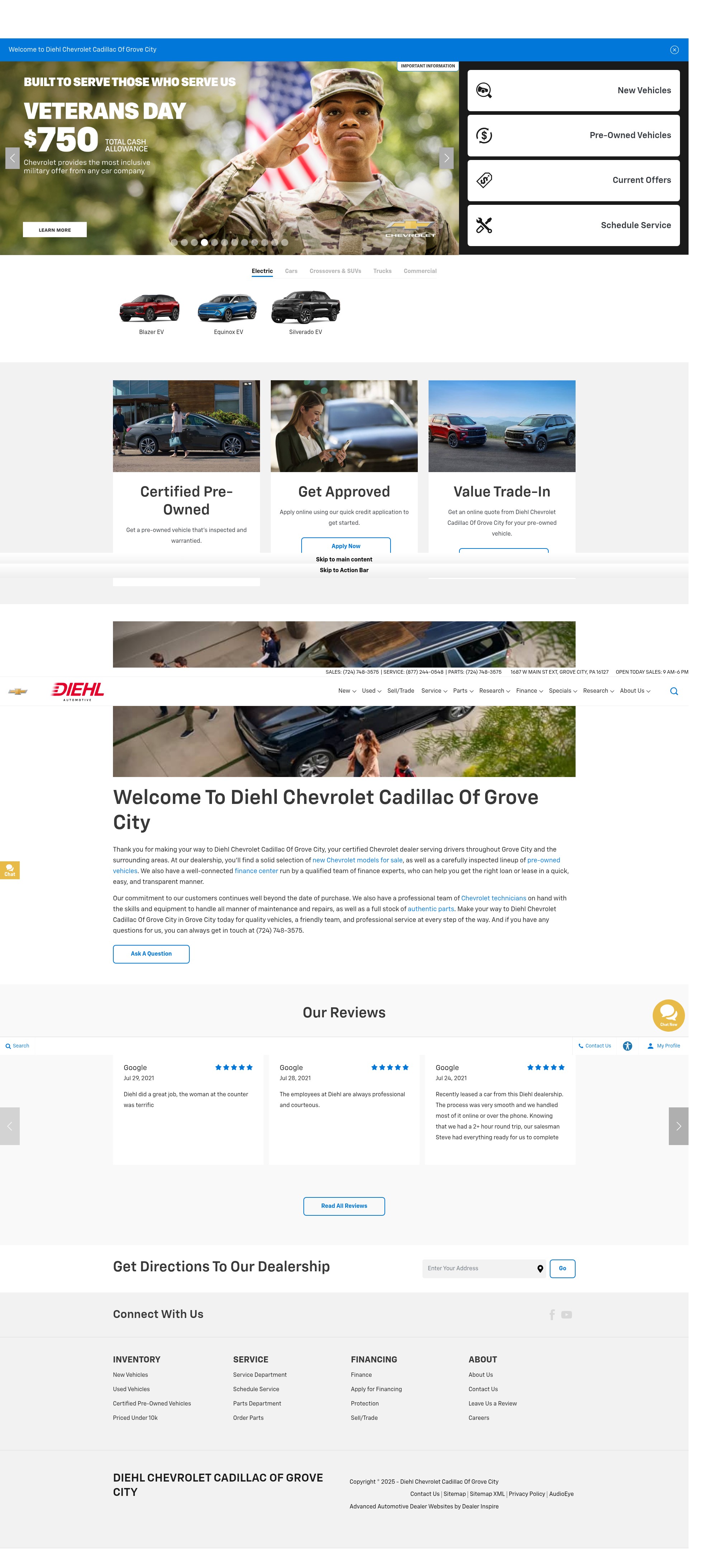 Screenshot of www.grovecitygm.com