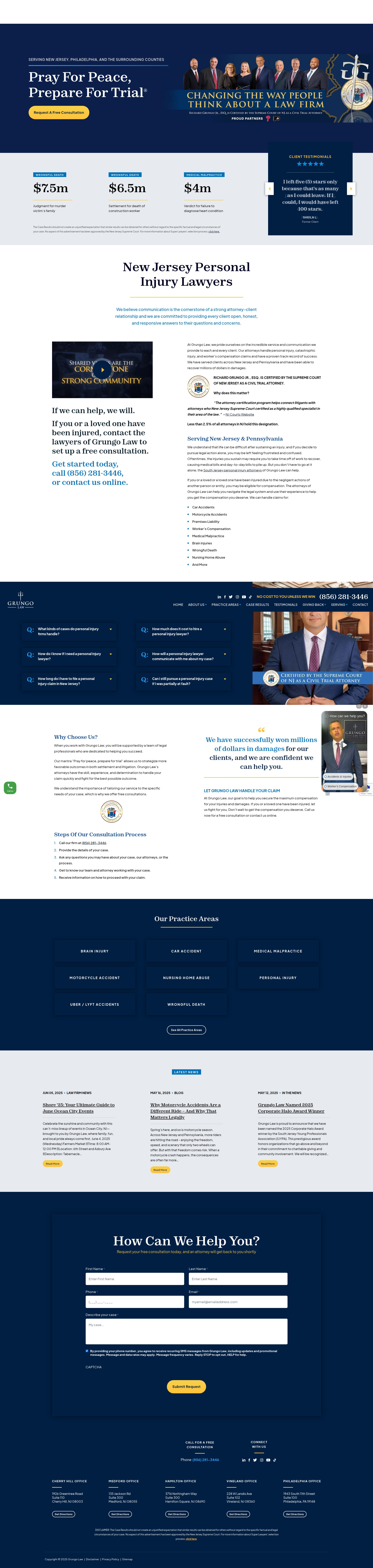 Screenshot of www.grungolaw.com