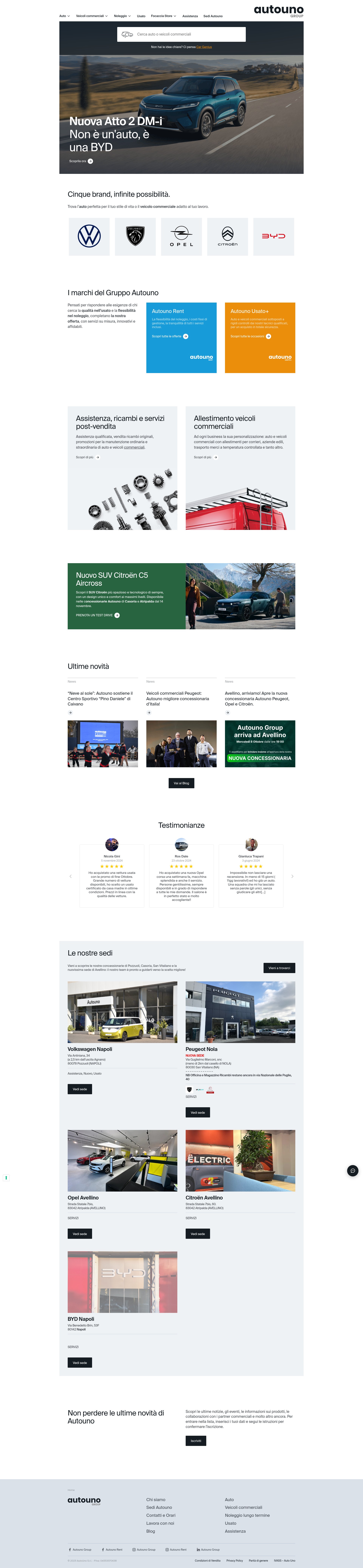 Screenshot of www.gruppoautouno.it