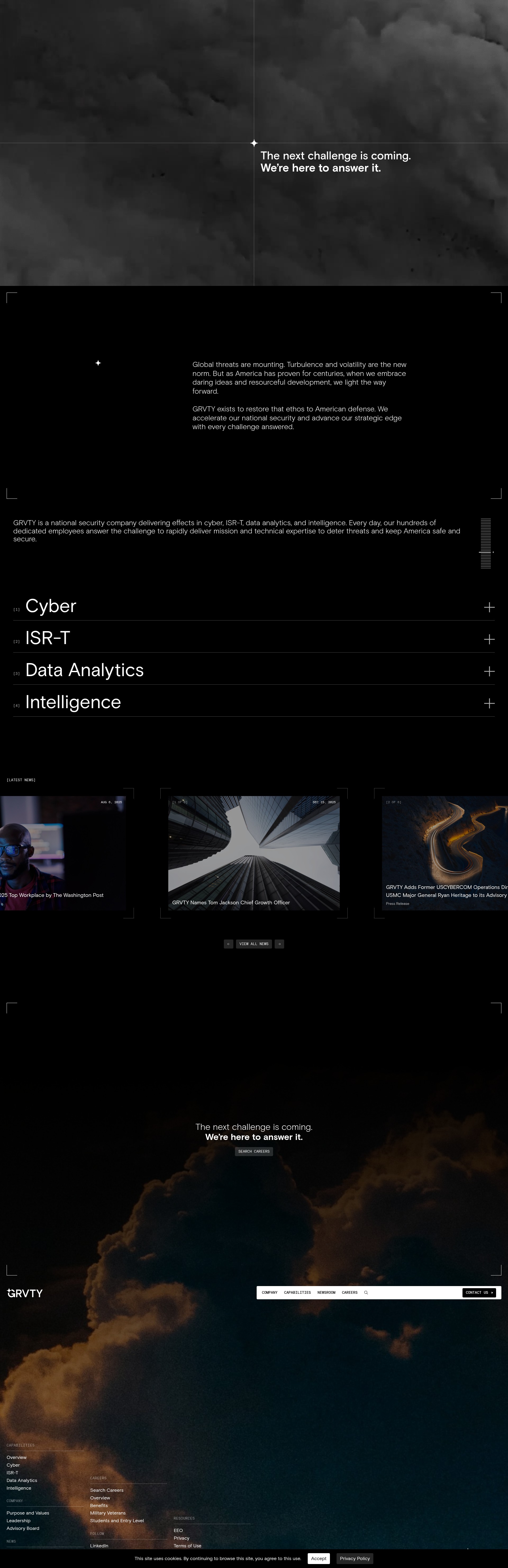 Screenshot of www.grvty.com