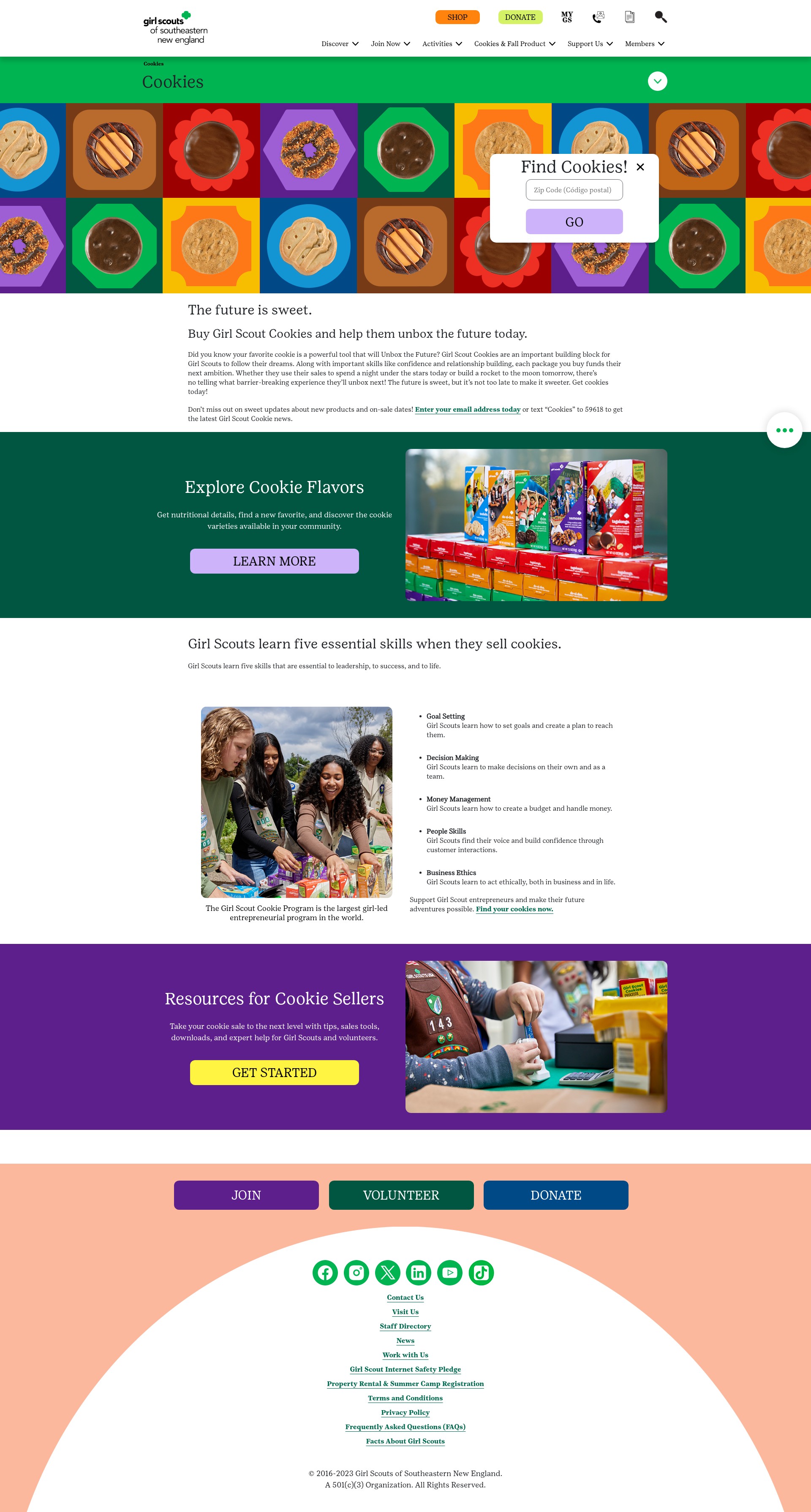 Screenshot of www.gssne.org