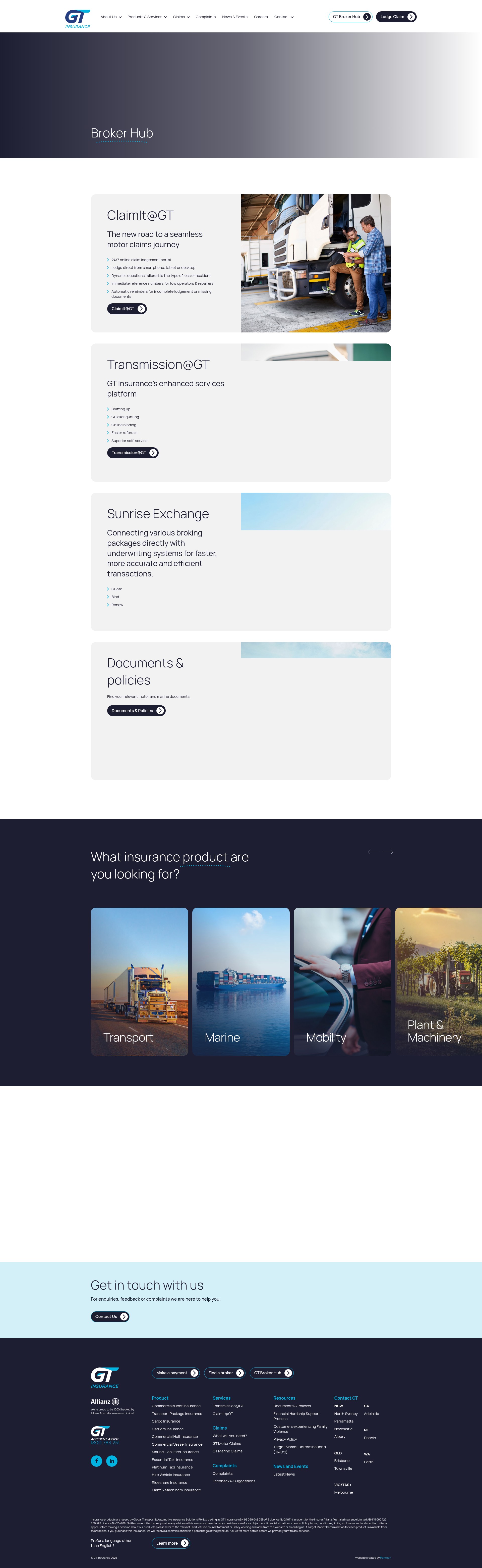 Screenshot of www.gtins.com.au