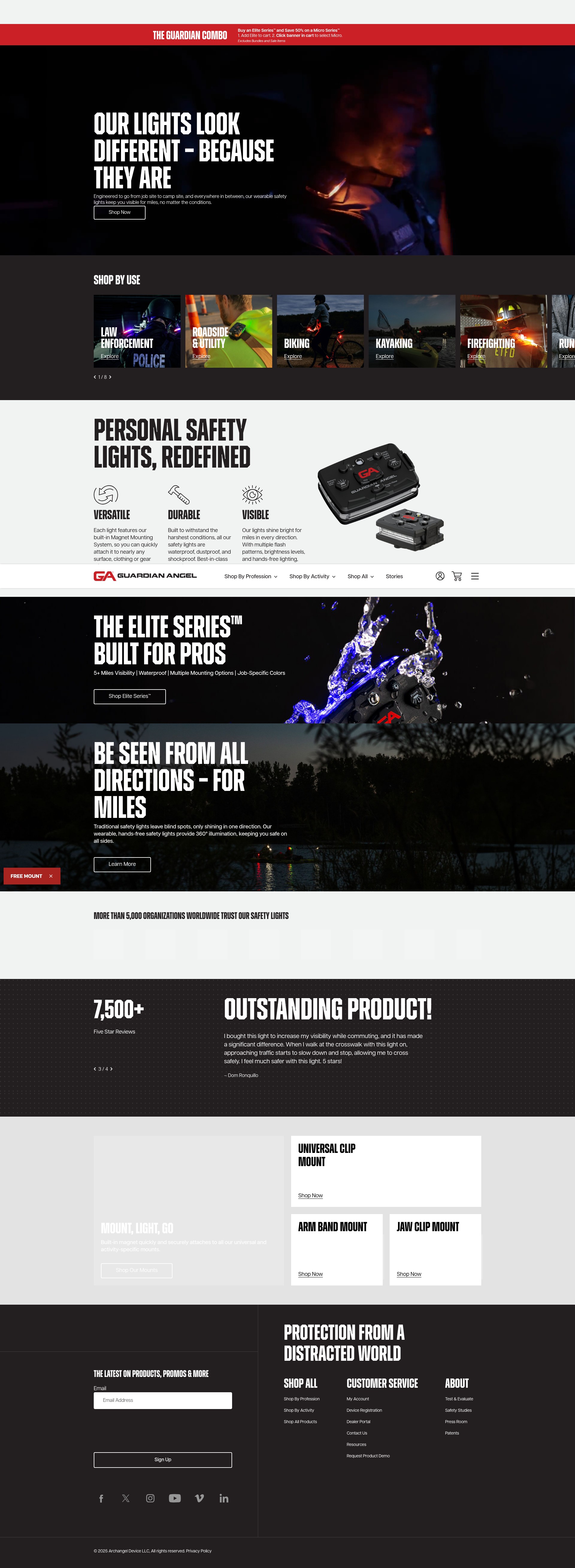 Screenshot of www.guardianangeldevices.com