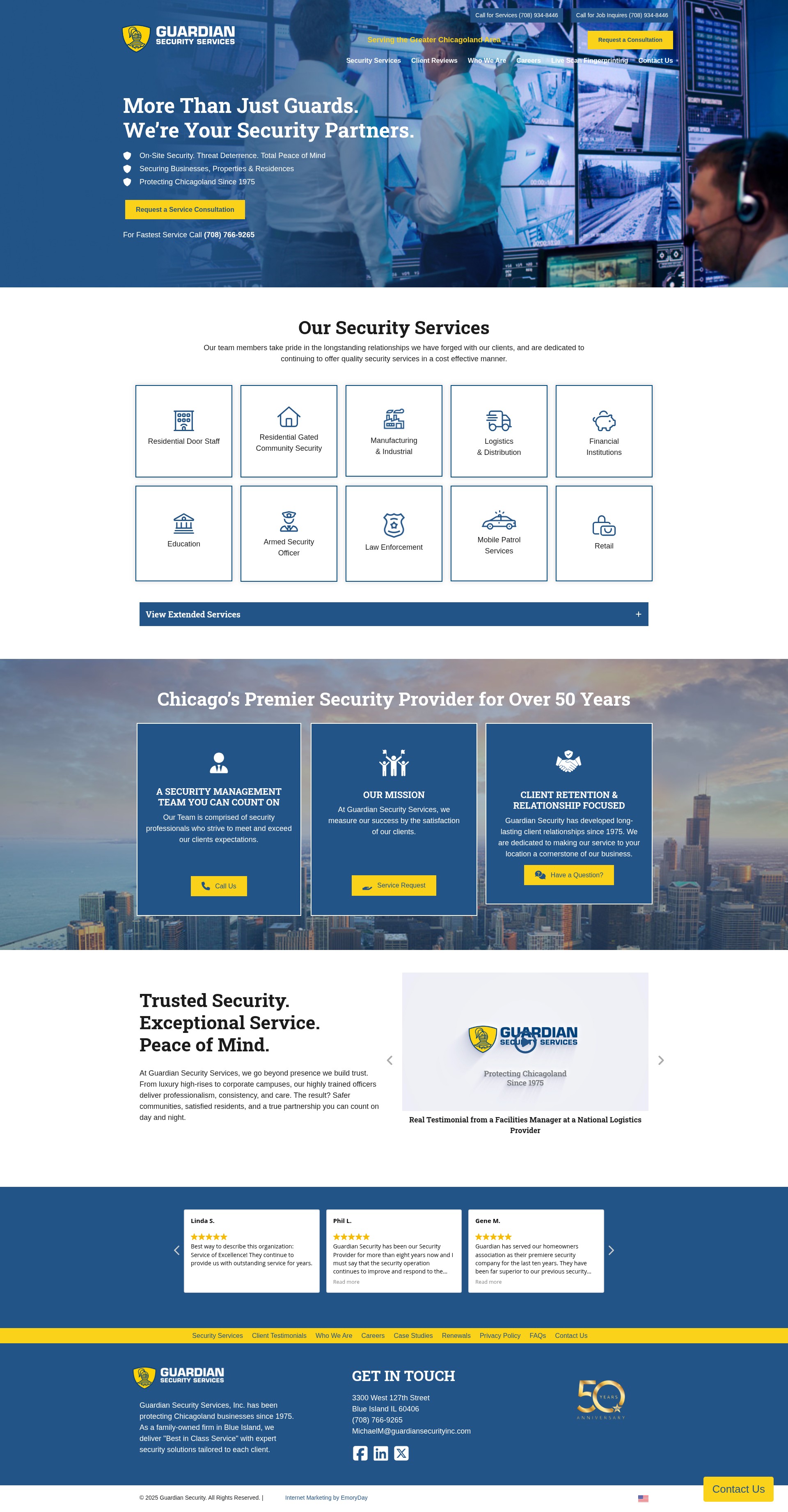 Screenshot of www.guardiansecurityinc.com