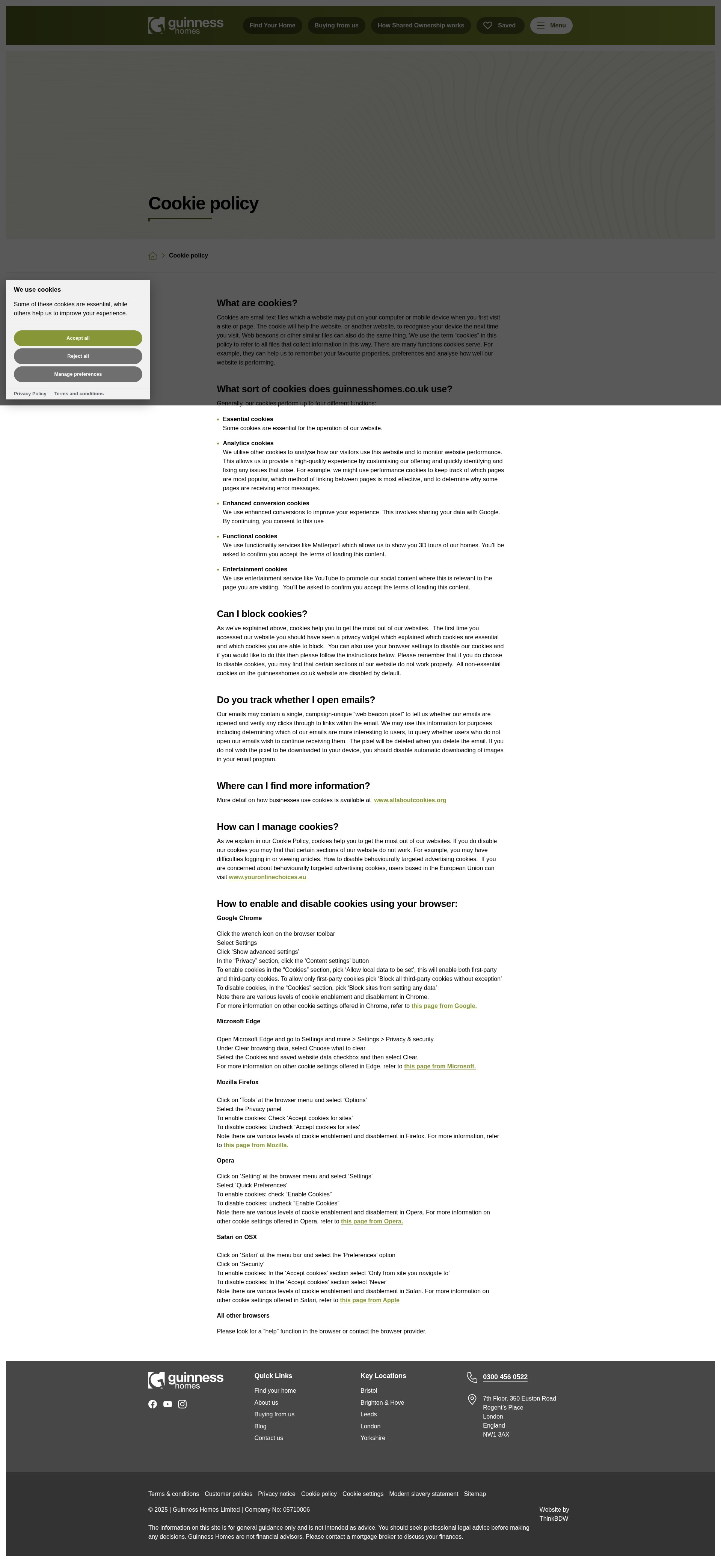 Screenshot of www.guinnesshomes.co.uk