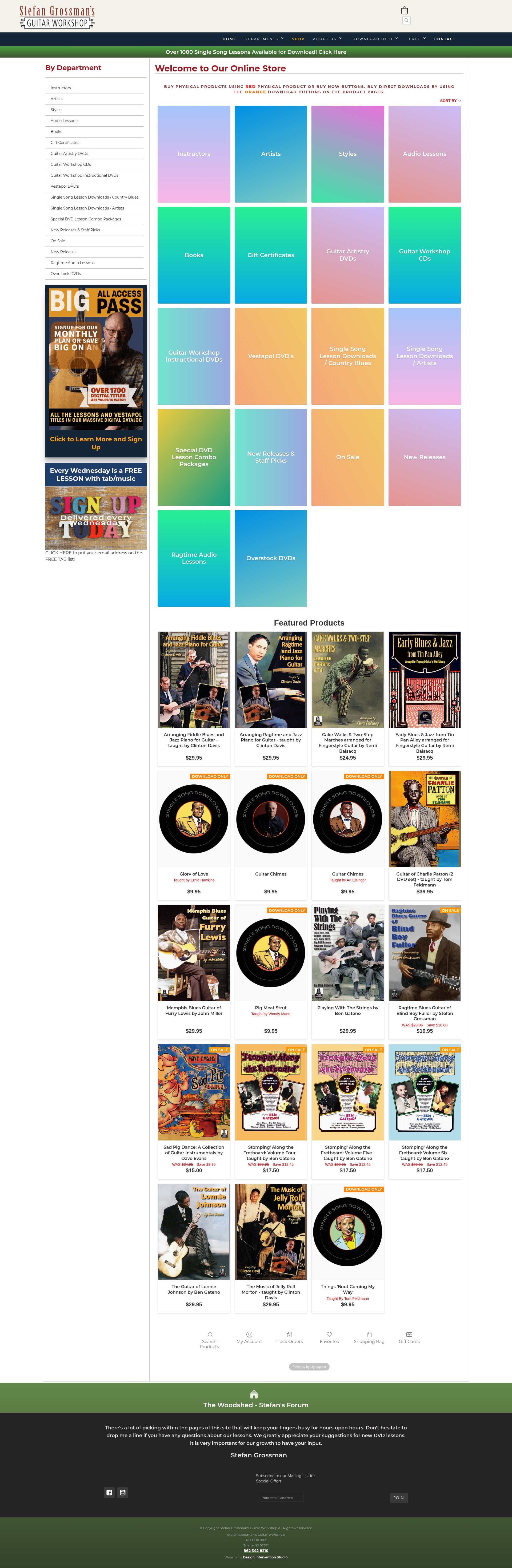Screenshot of www.guitarvideos.com