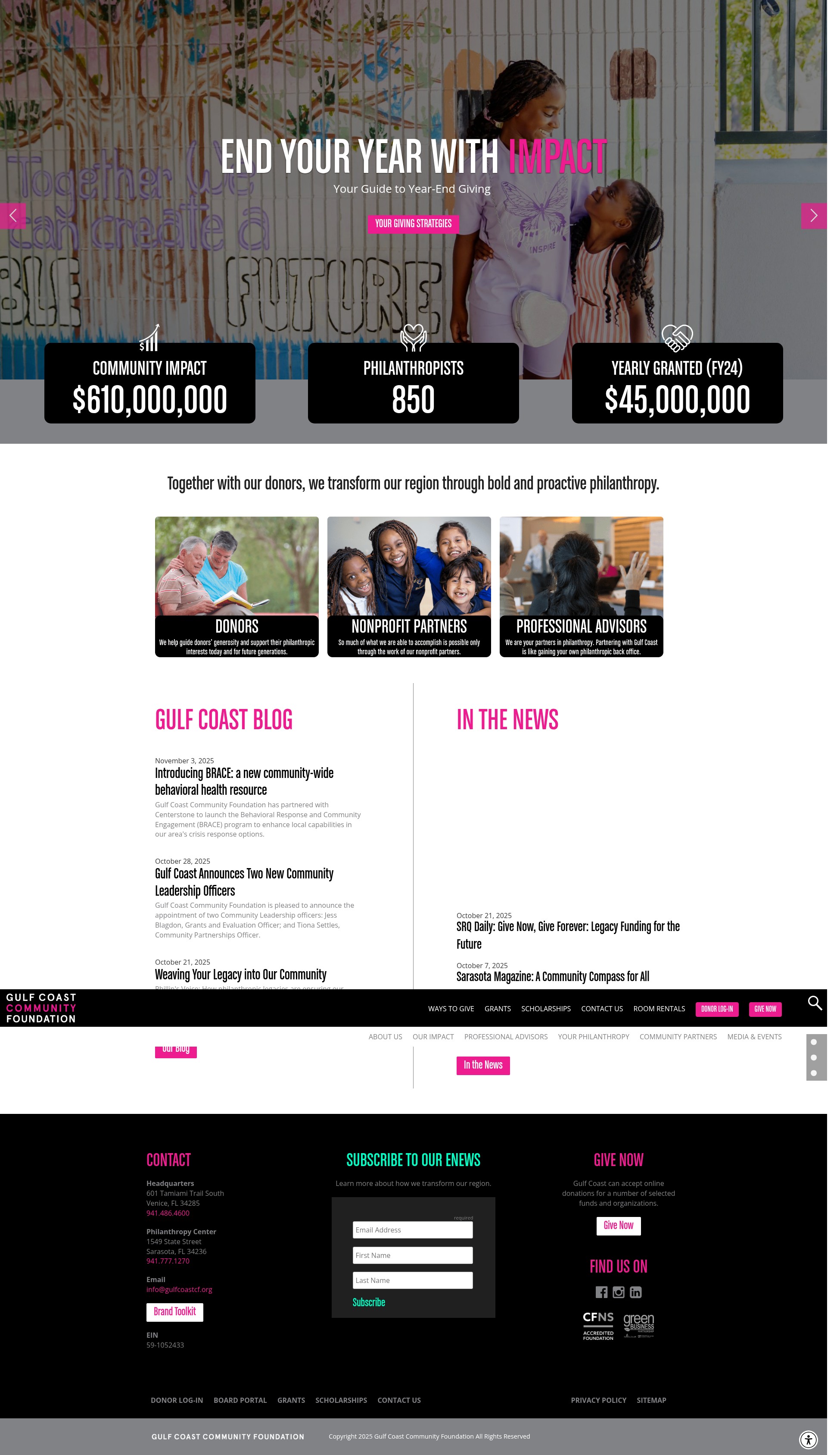 Screenshot of www.gulfcoastcf.org