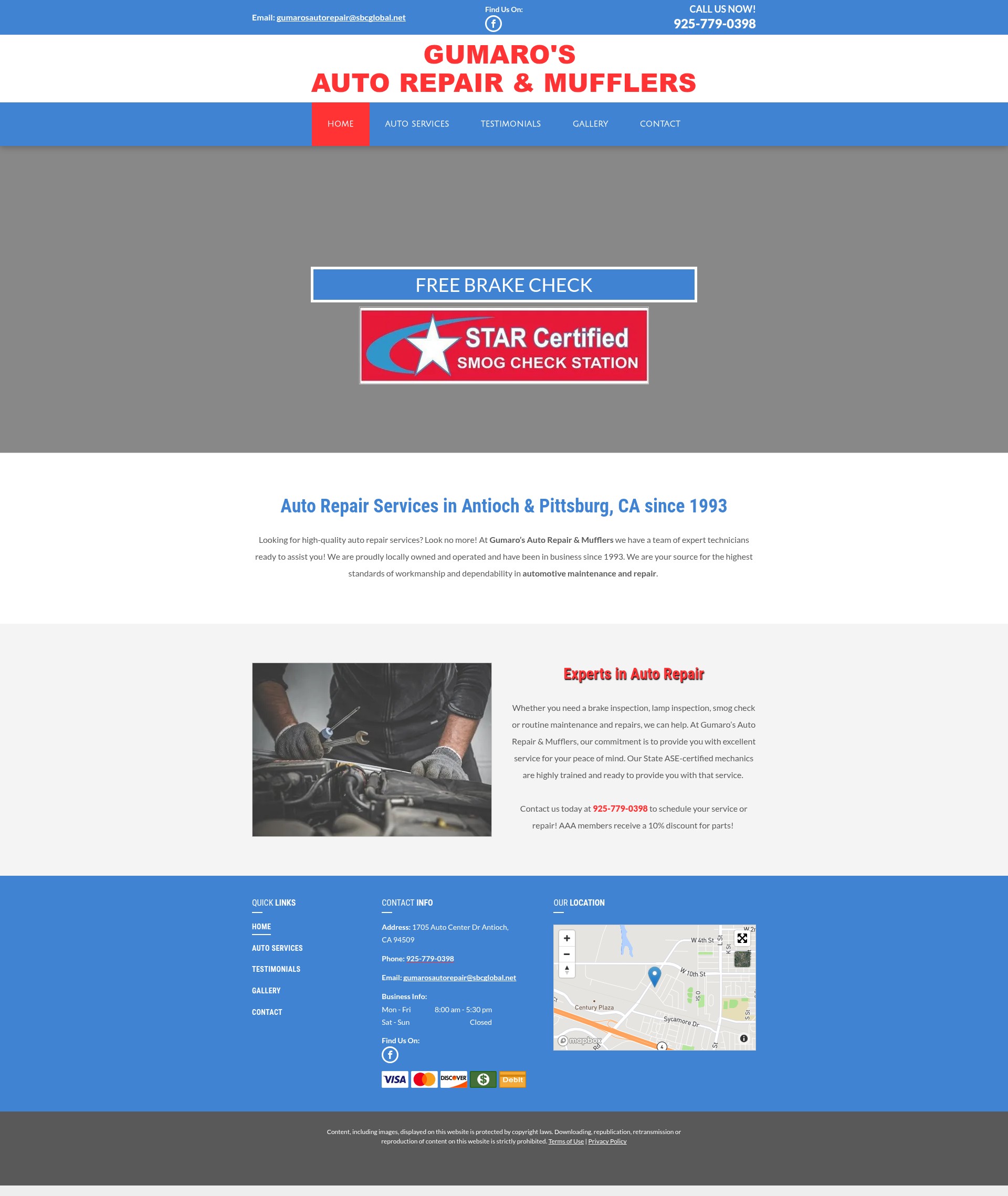 Screenshot of www.gumarosautorepairca.com