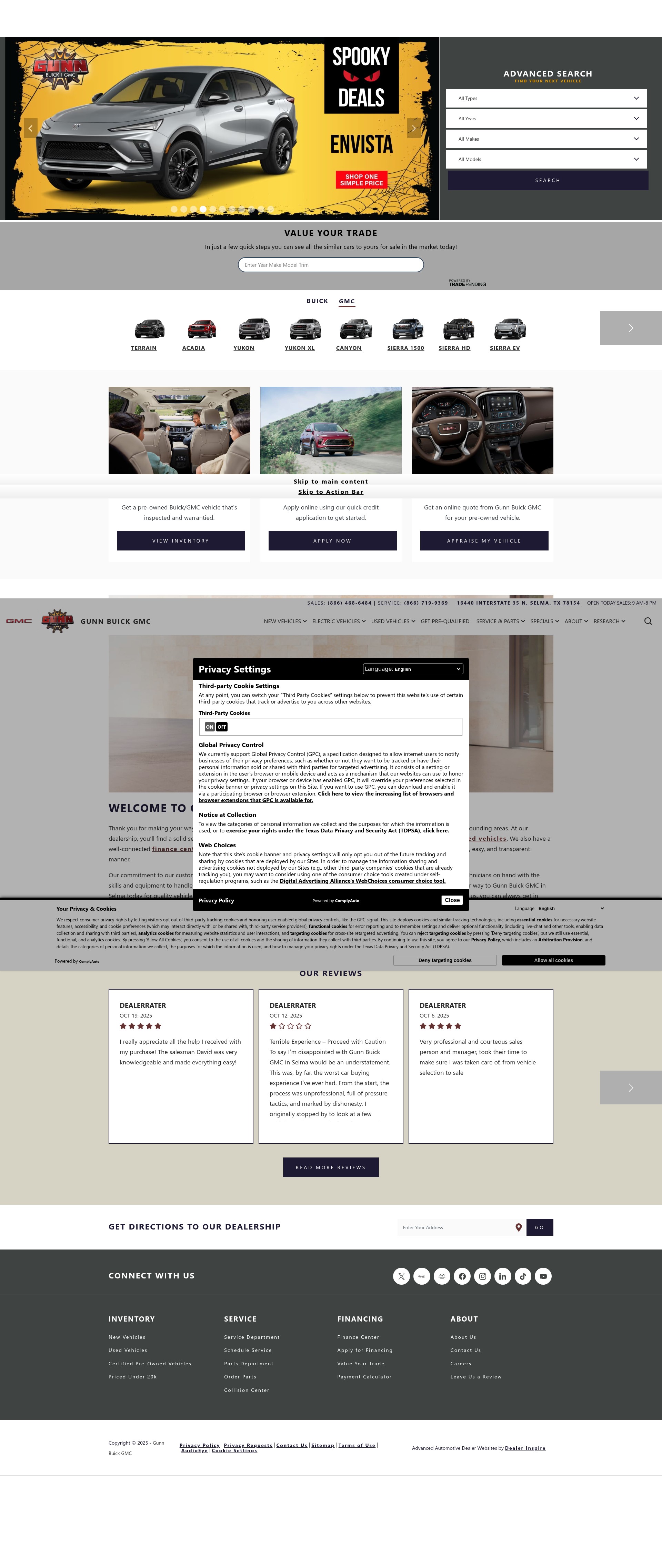 Screenshot of www.gunnbuickgmc.com