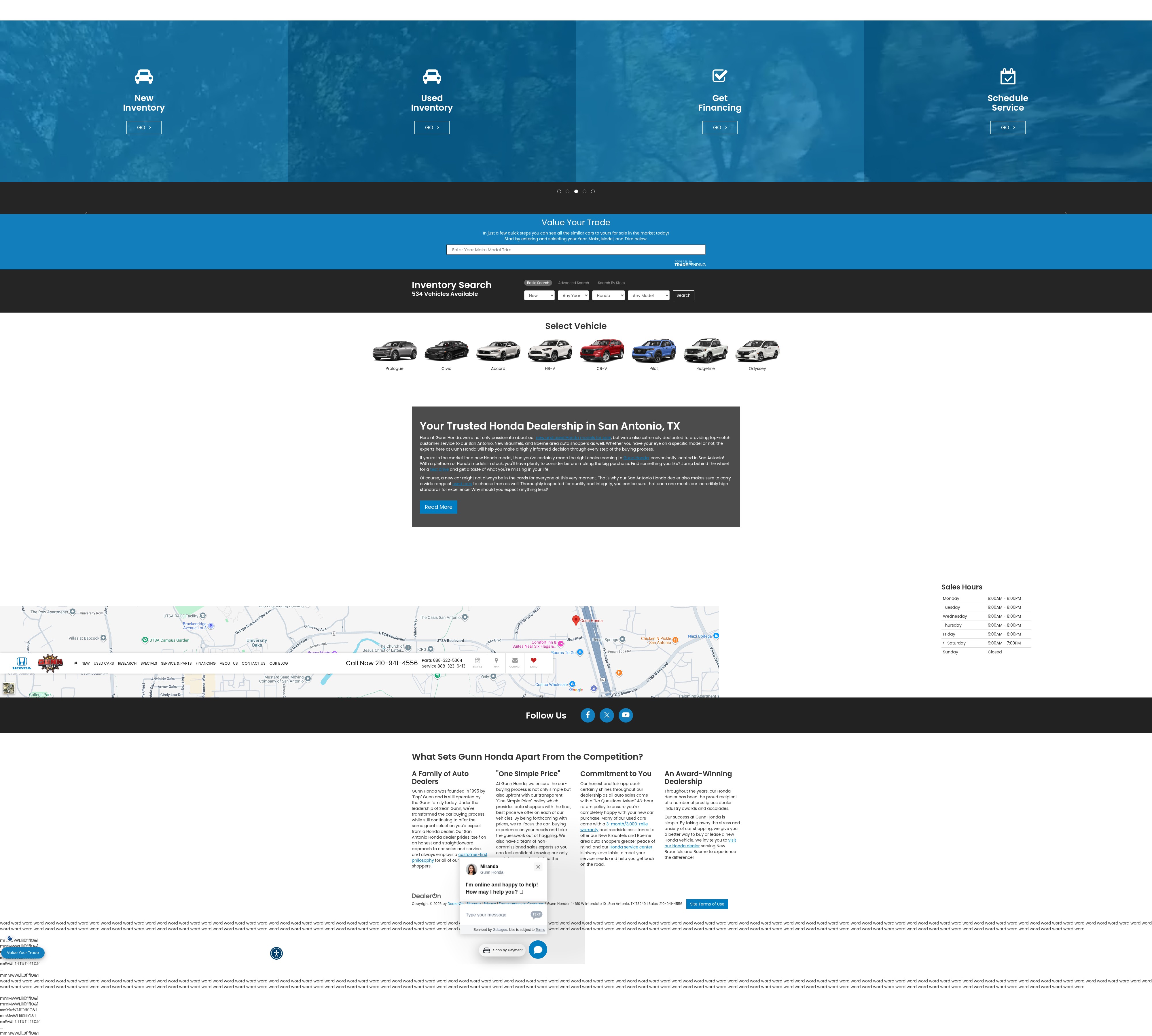 Screenshot of www.gunnhonda.com