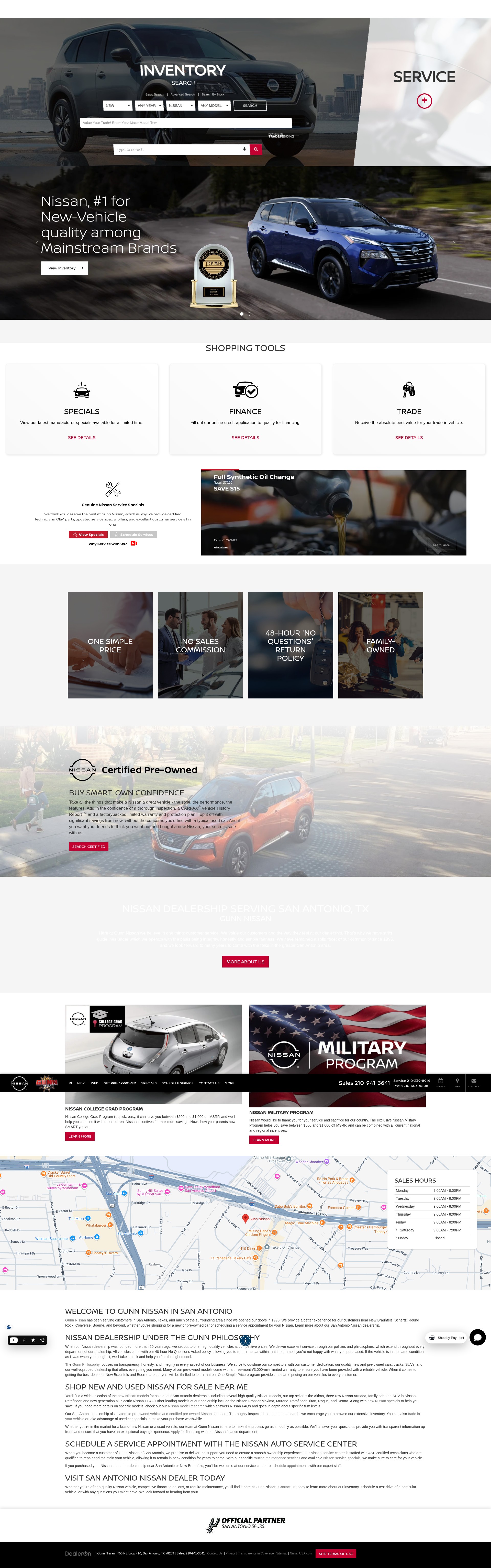 Screenshot of www.gunnnissan.com