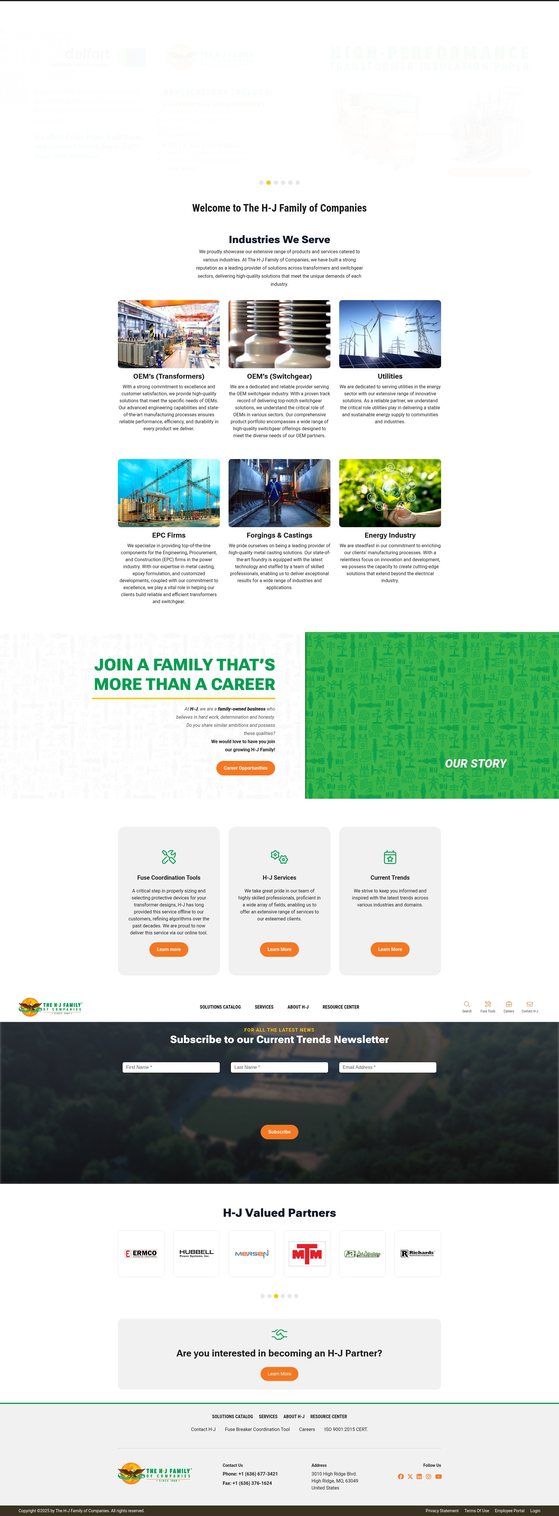 Screenshot of www.h-j.com