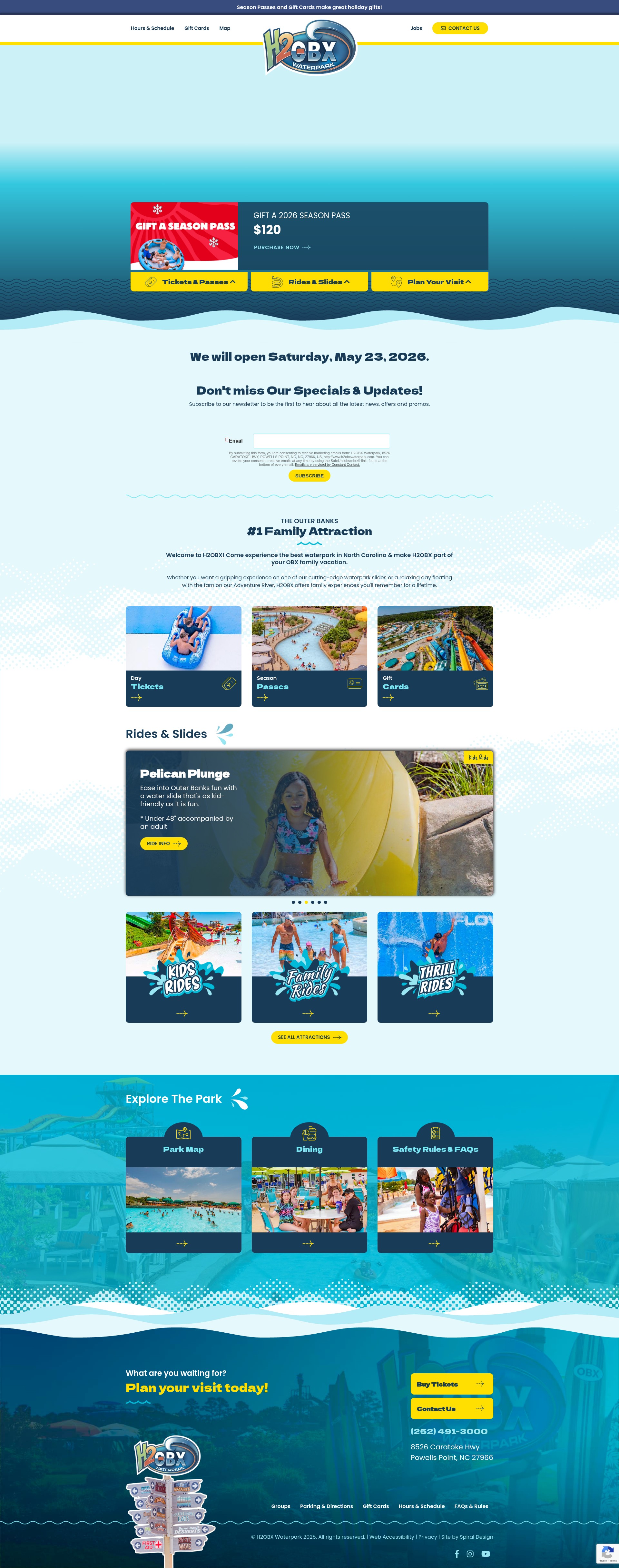 Screenshot of www.h2obxwaterpark.com